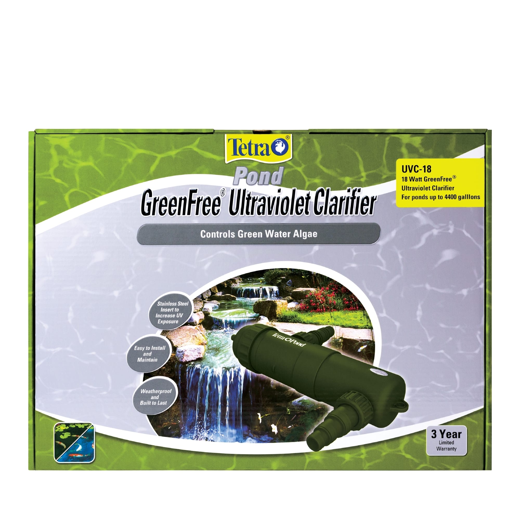 Tetra Pond GreenFree UV Pond Water Clarifier, 6 LBS