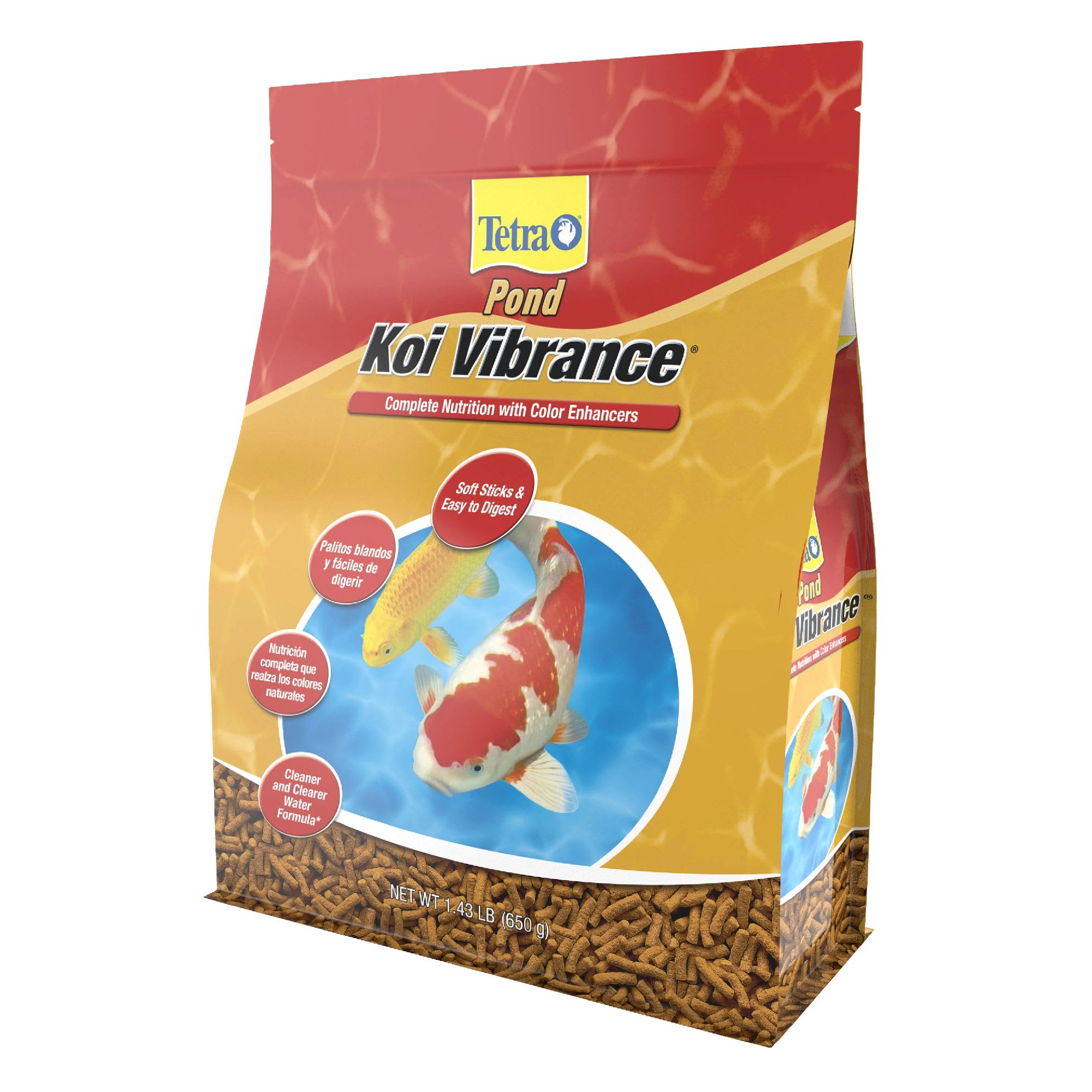 TetraPond Koi Vibrance 1.43 Pounds, Soft Sticks, Floating Pond Food