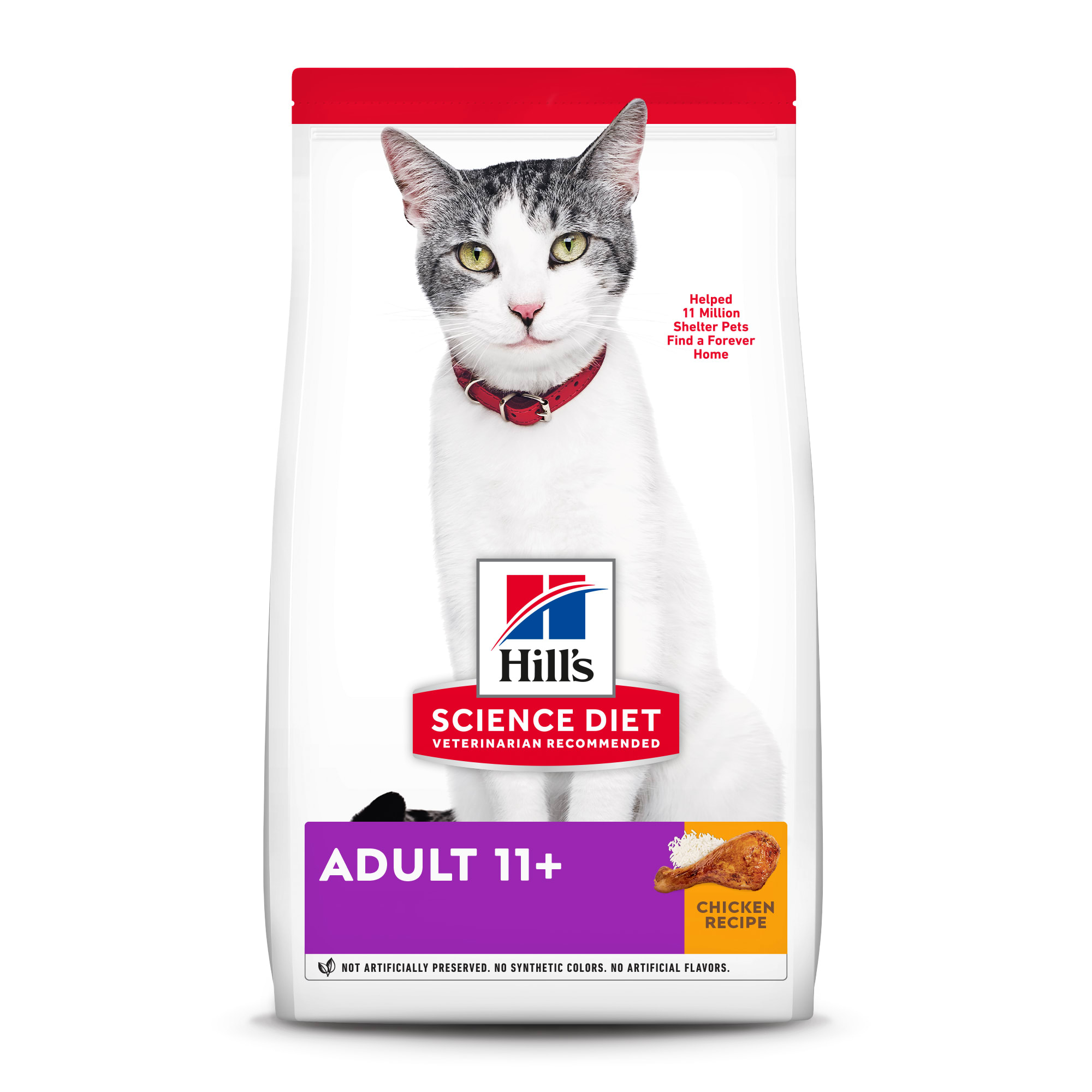 Adult 11+ Chicken Recipe Dry Cat Food
