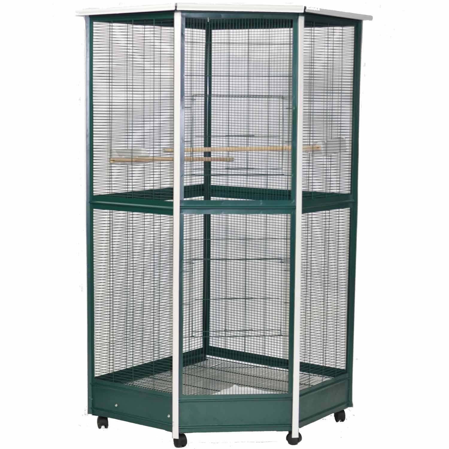 UPC 644472017168 product image for A&E Cage Company Green & White Corner Aviary Bird Cage, 52