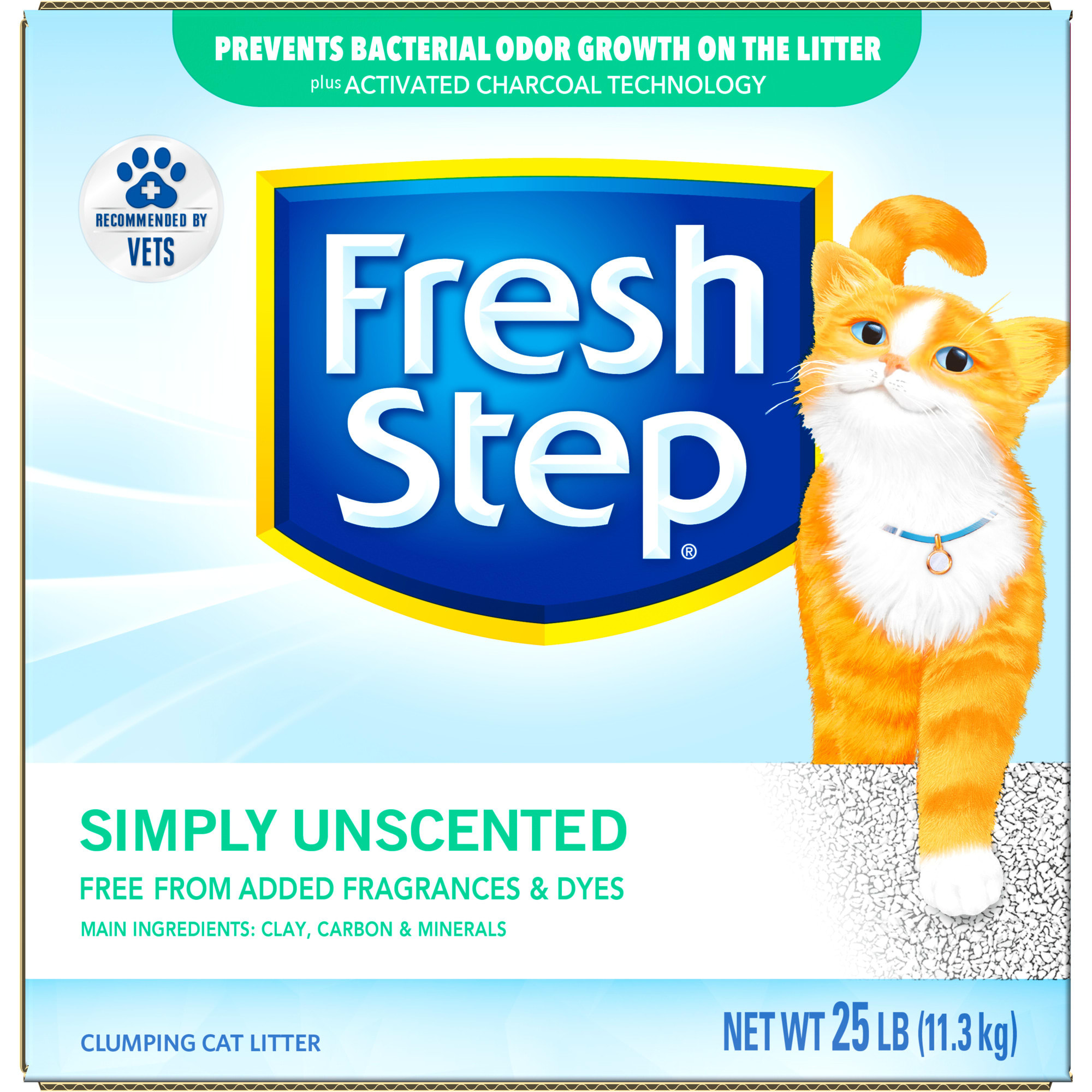 Fresh Step Simply Unscented Clumping Cat Litter 25 lbs. Petco