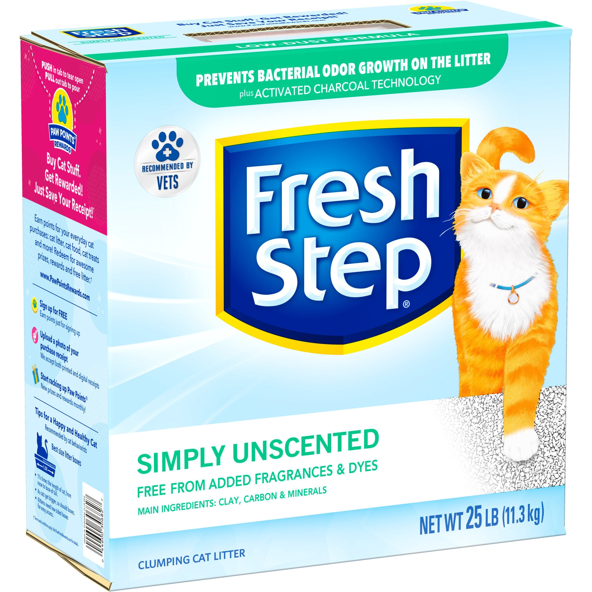 Fresh Step Simply Unscented Clumping Cat Litter 25 lbs