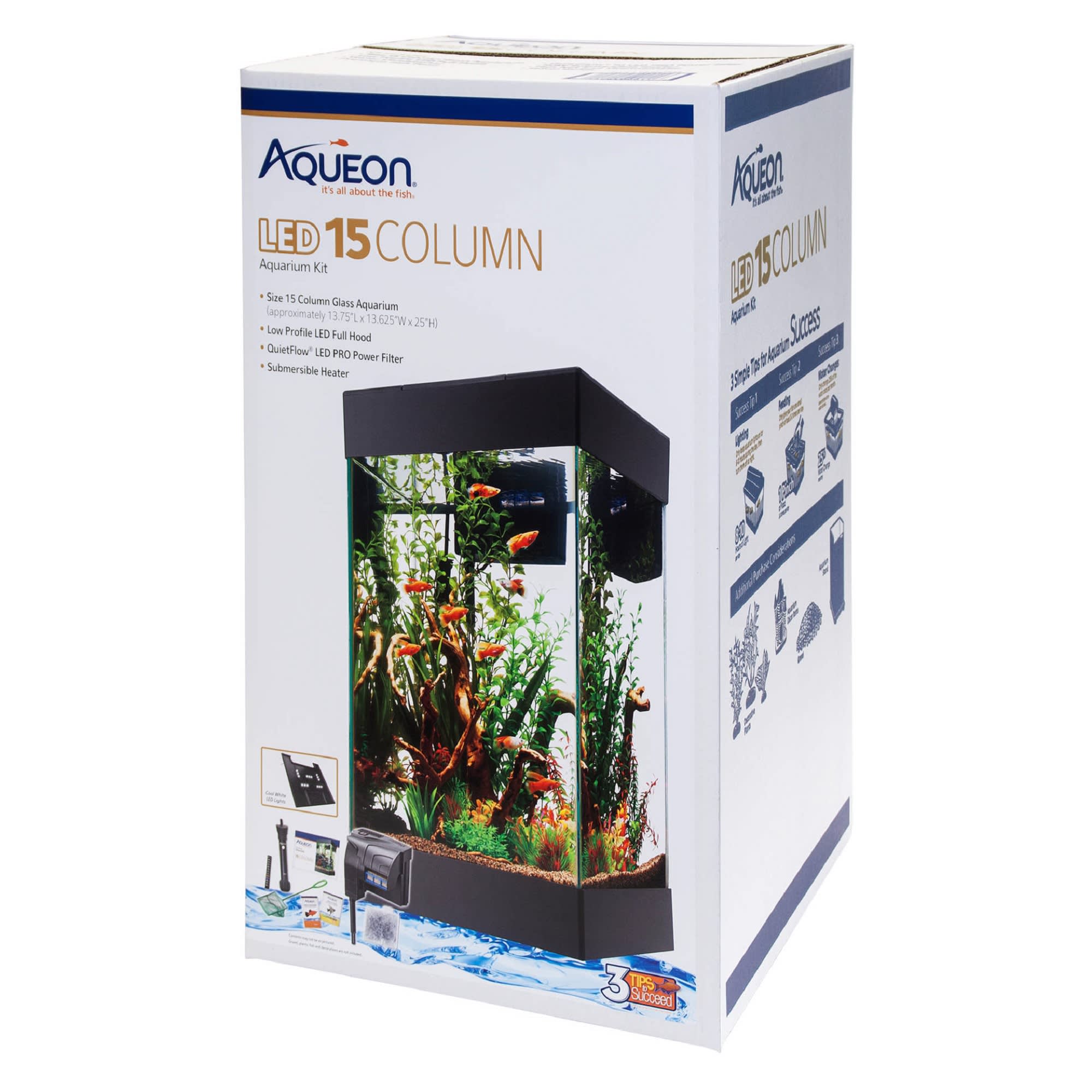 Aqueon 15 Column LED Aquarium Starter 