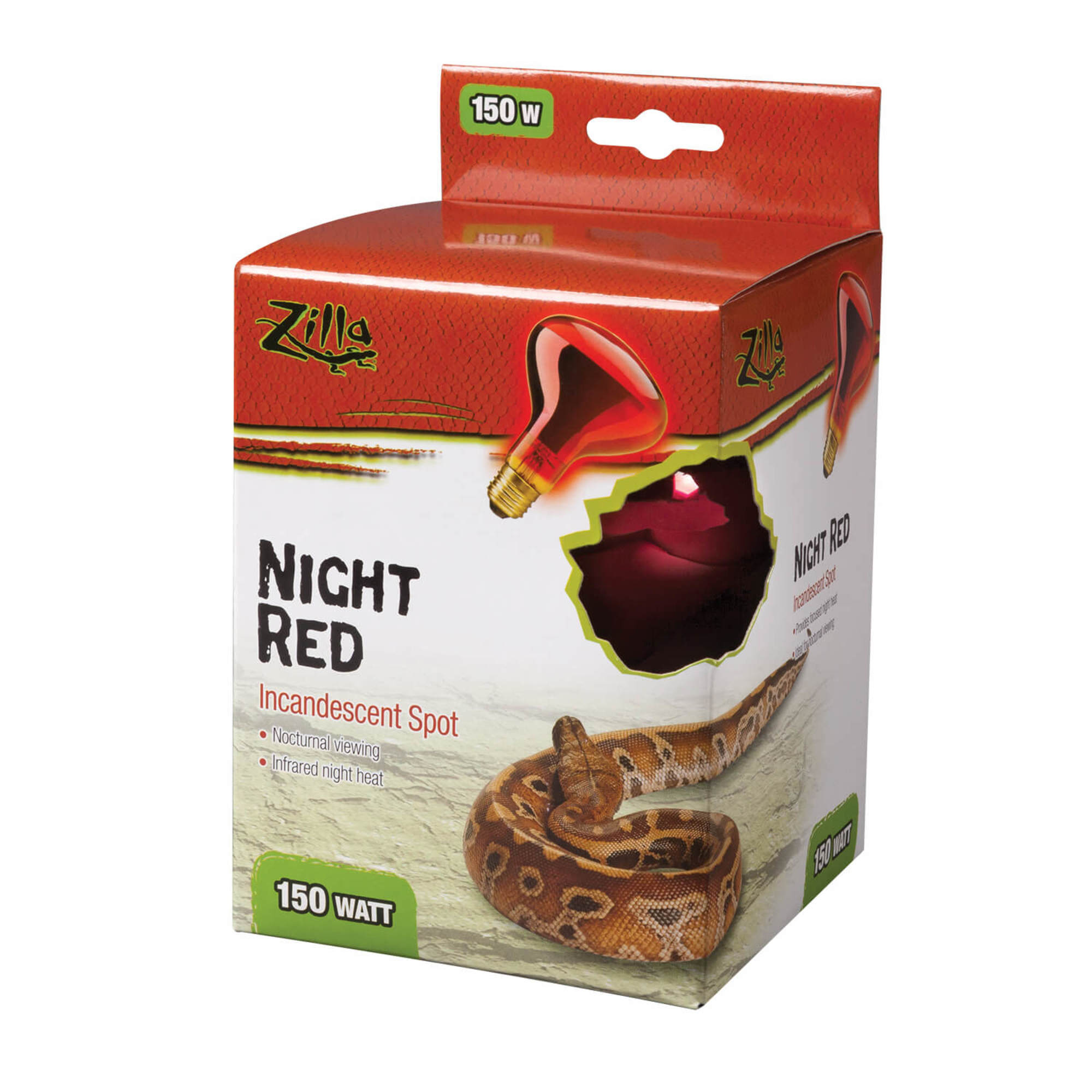 Zilla Incandescent Night Red Spot Bulbs, 150 Watts