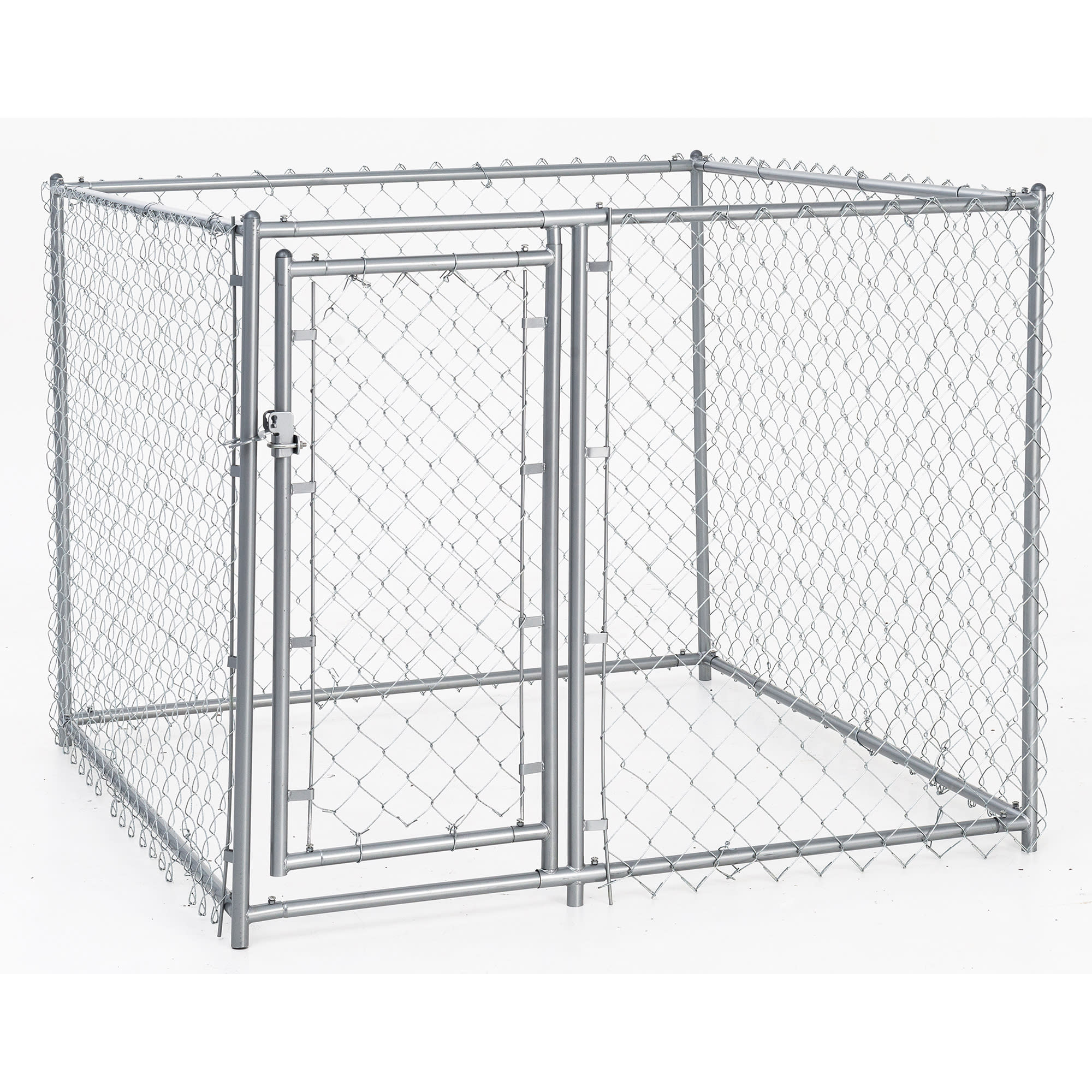 Chain link dog kennel hotsell with top