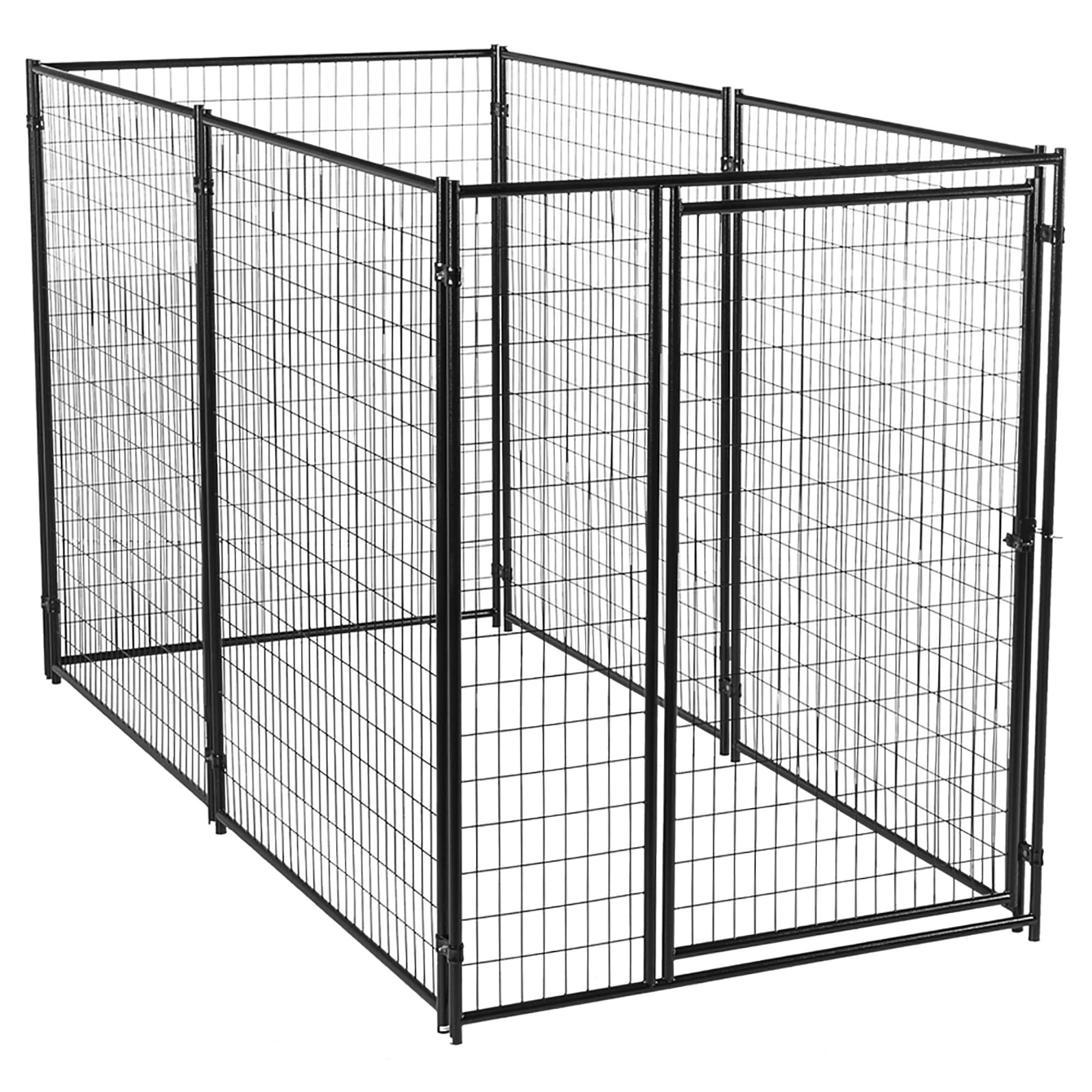 Lucky Dog Black Modular Welded Wire Kennel, 10'L x 5'W x 6'H