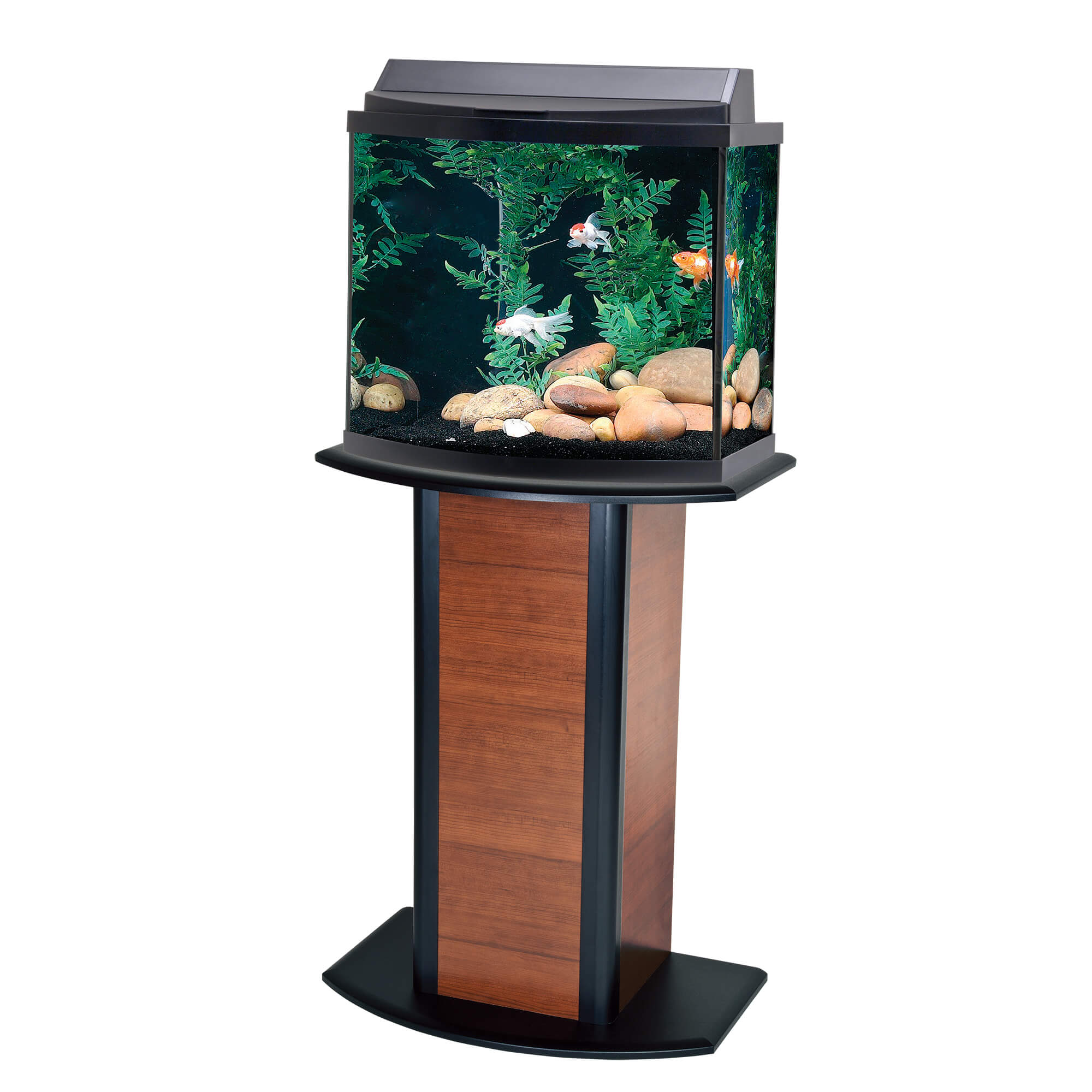 Aqueon Cherry Bow Front Aquarium Stand 