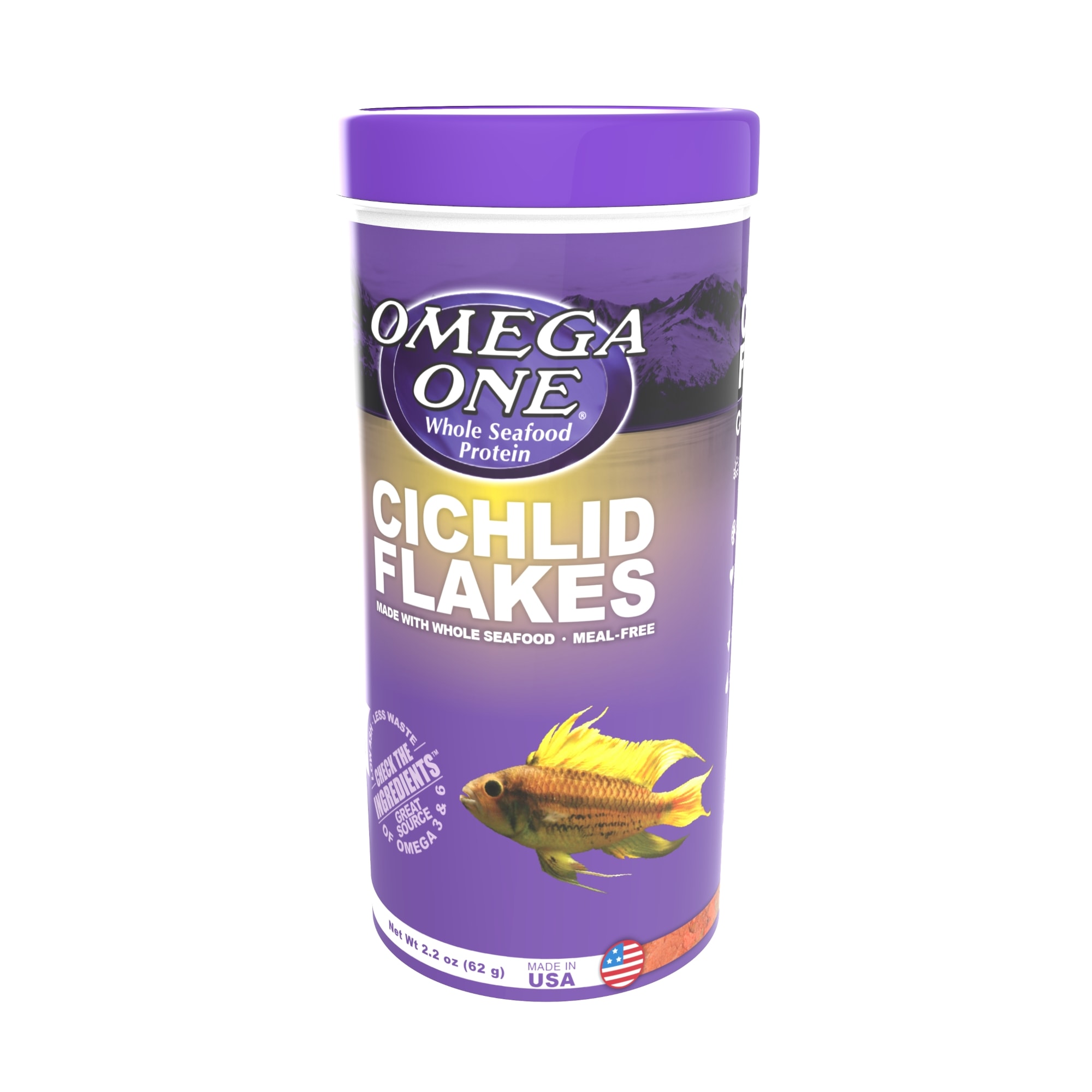 Omega One Cichlid Flakes 2.2 oz. Petco