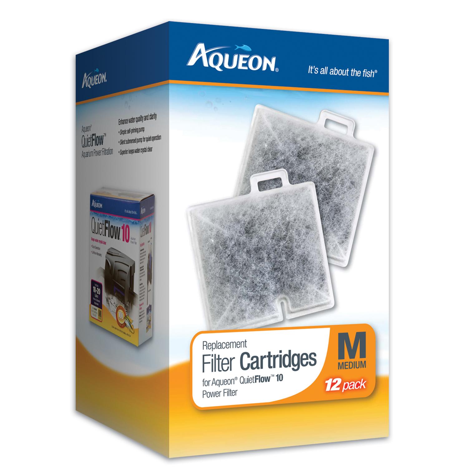 Aqueon Replacement Filter Cartridges, Medium, Pack of 12 Petco