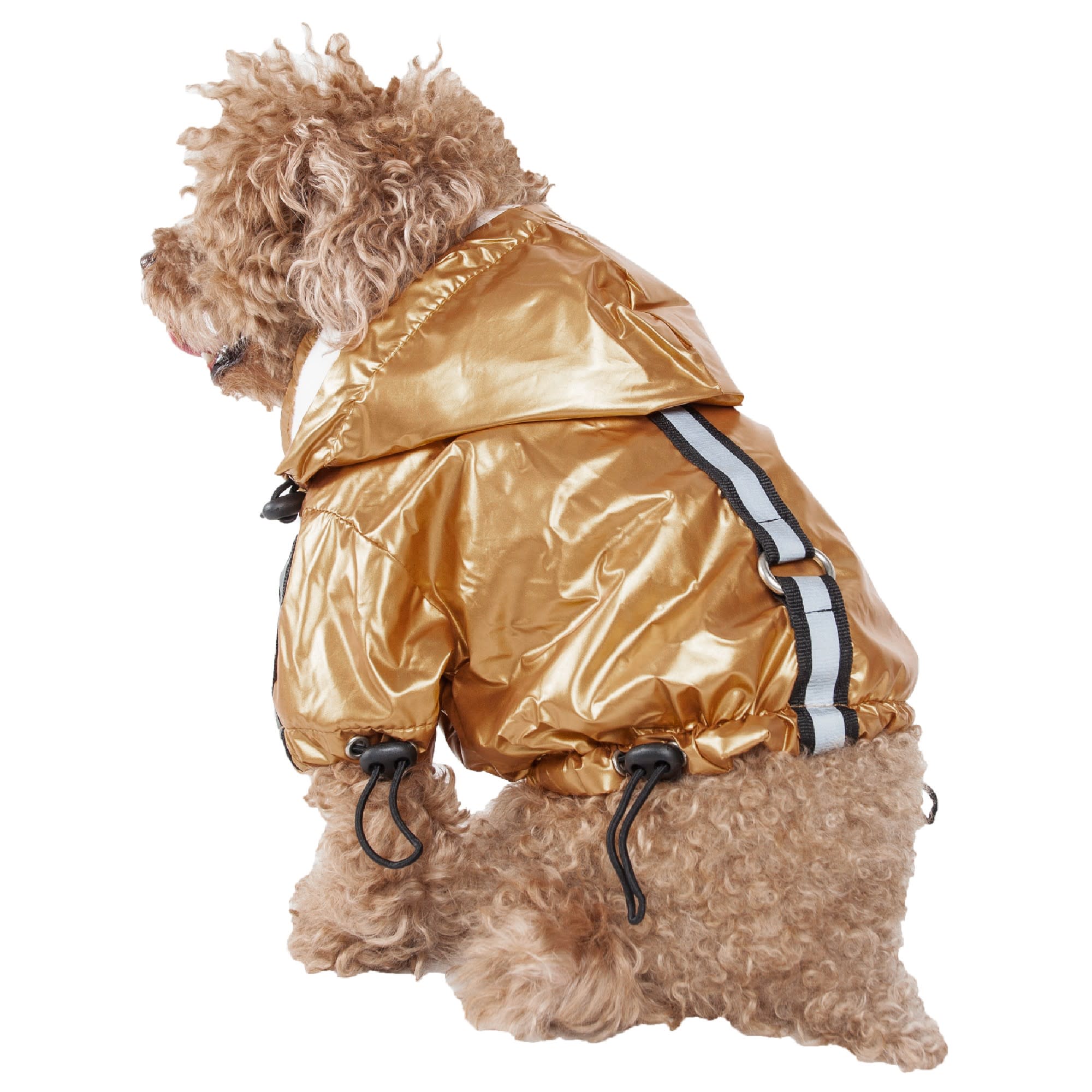 Pet Life Yellow Reflecta-Sport Adjustable Reflective Weather-Proof Pet Rainbreaker Jacket, X-Small