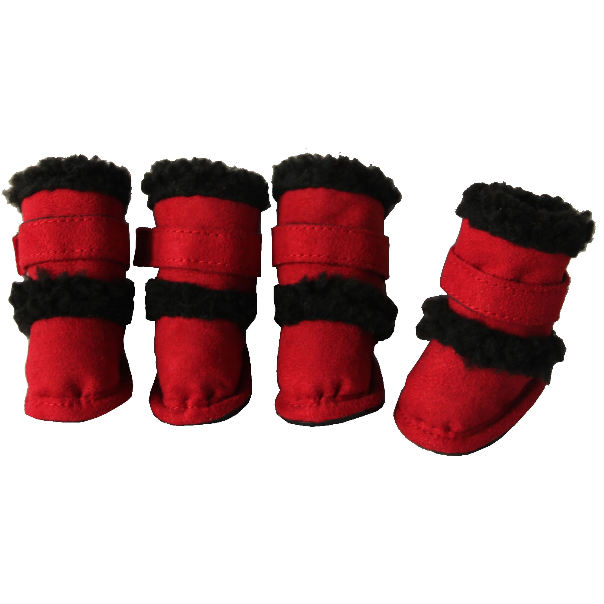Pet Life Red Shearling Paw Wear for Dogs, Small