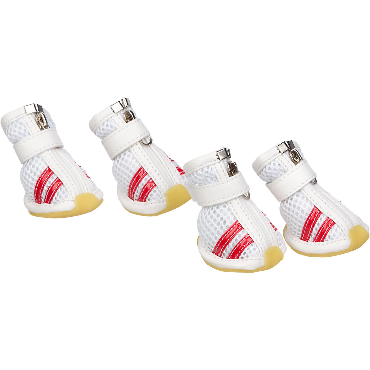 Pet Life White Red Mesh Dog Shoes X Small Petco