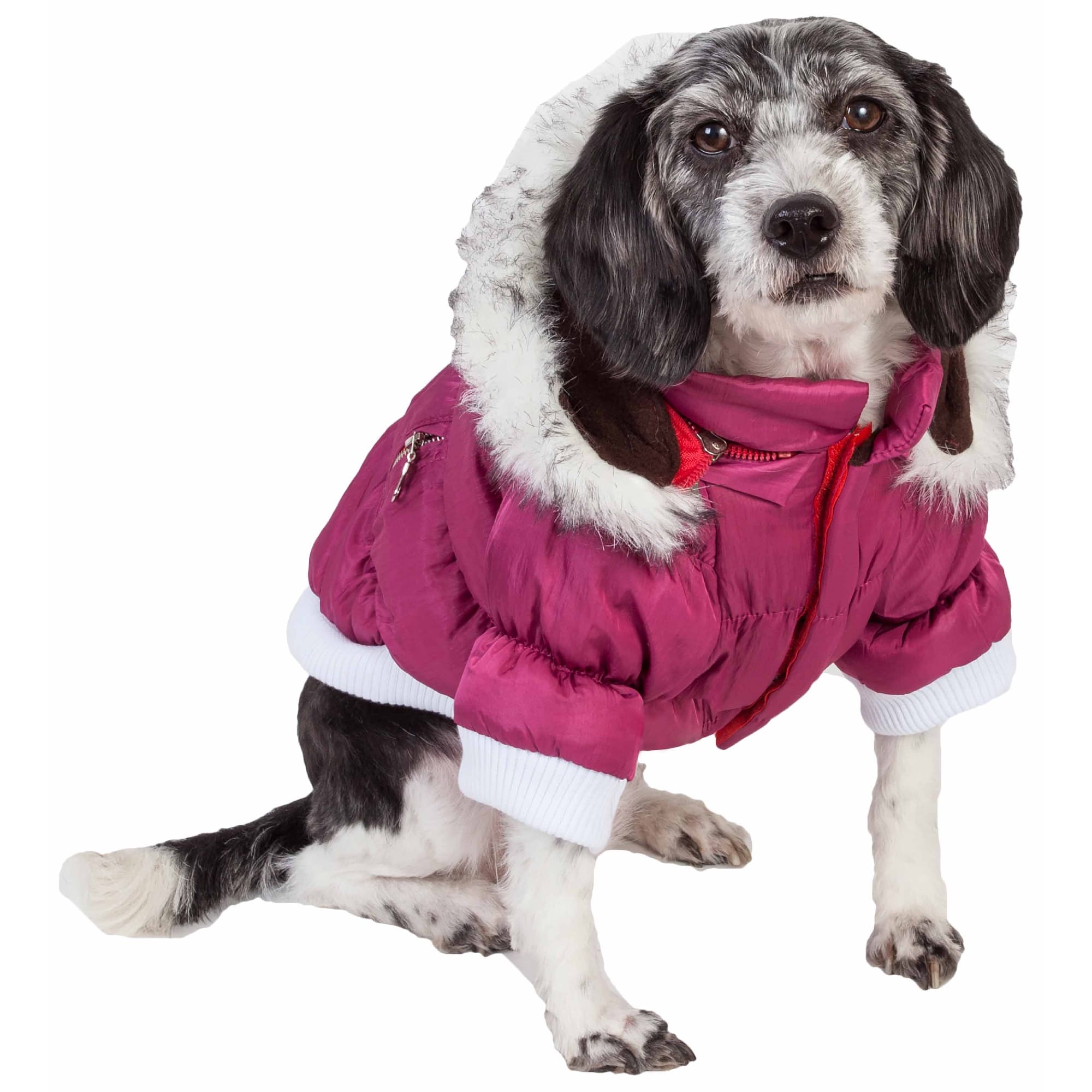 Pet Life Metallic Pink Dog Parka, Small | Petco