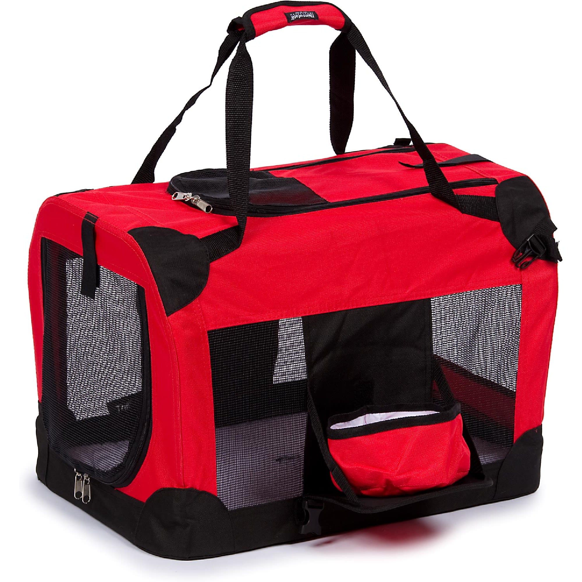 Premium 600D Fabric Indoor/Outdoor Comes with Comfort Pad Pet Gear 3 Door Portable Soft Crate Folds Compact for Travel in Seconds No Tools Required Steel Frame Storage Bag 