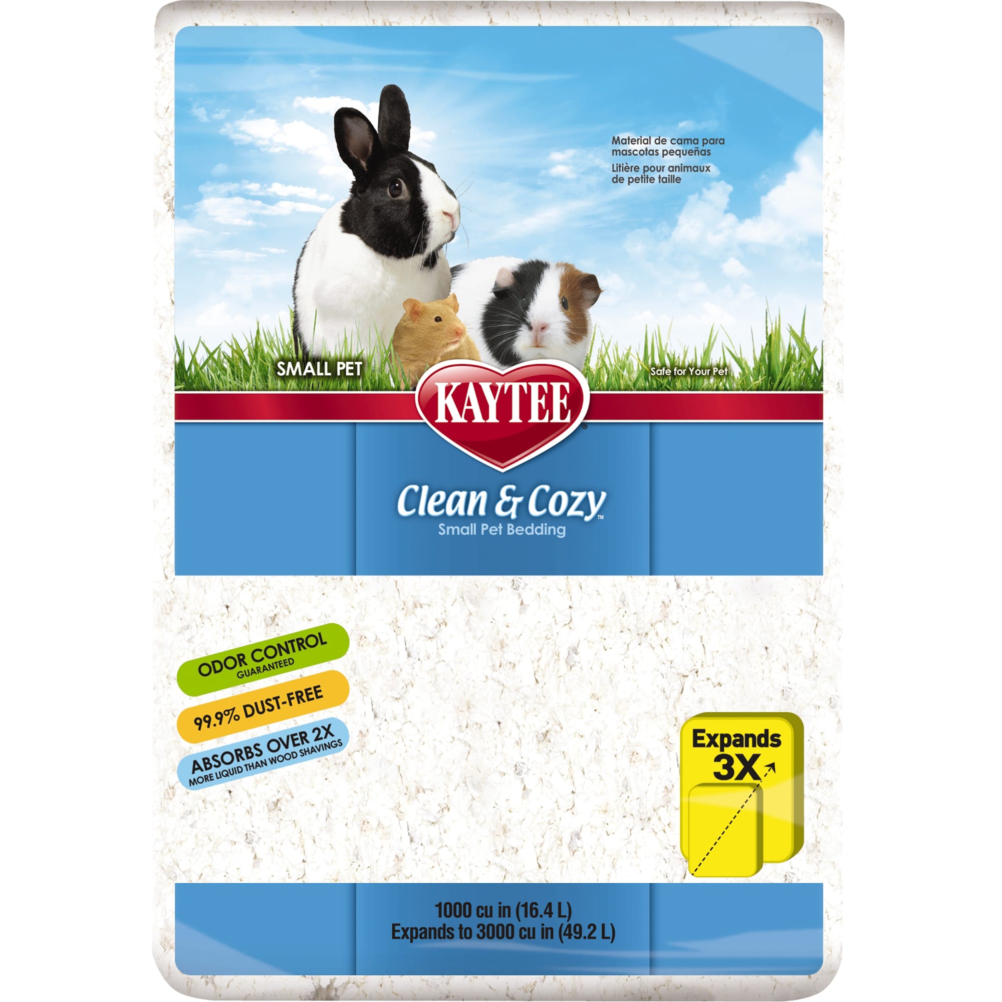 Kaytee Clean and Cozy Small Animal Bedding Natural 1000 cu.in .. Free Shipping 