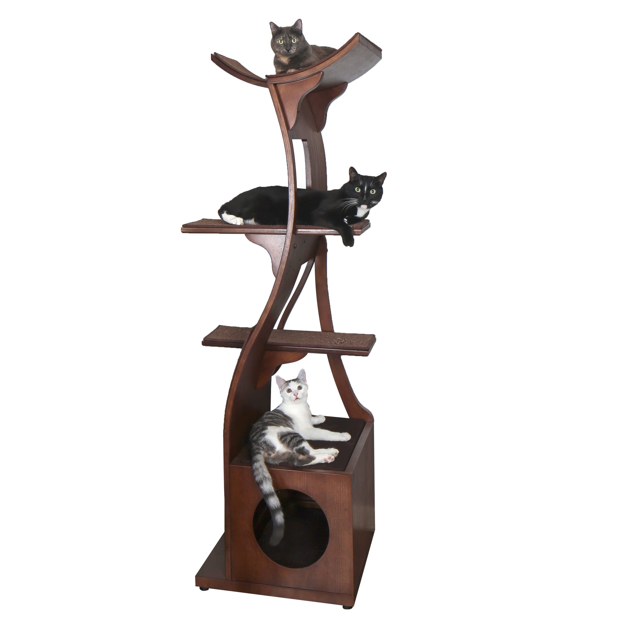 Refined feline sale lotus cat tower