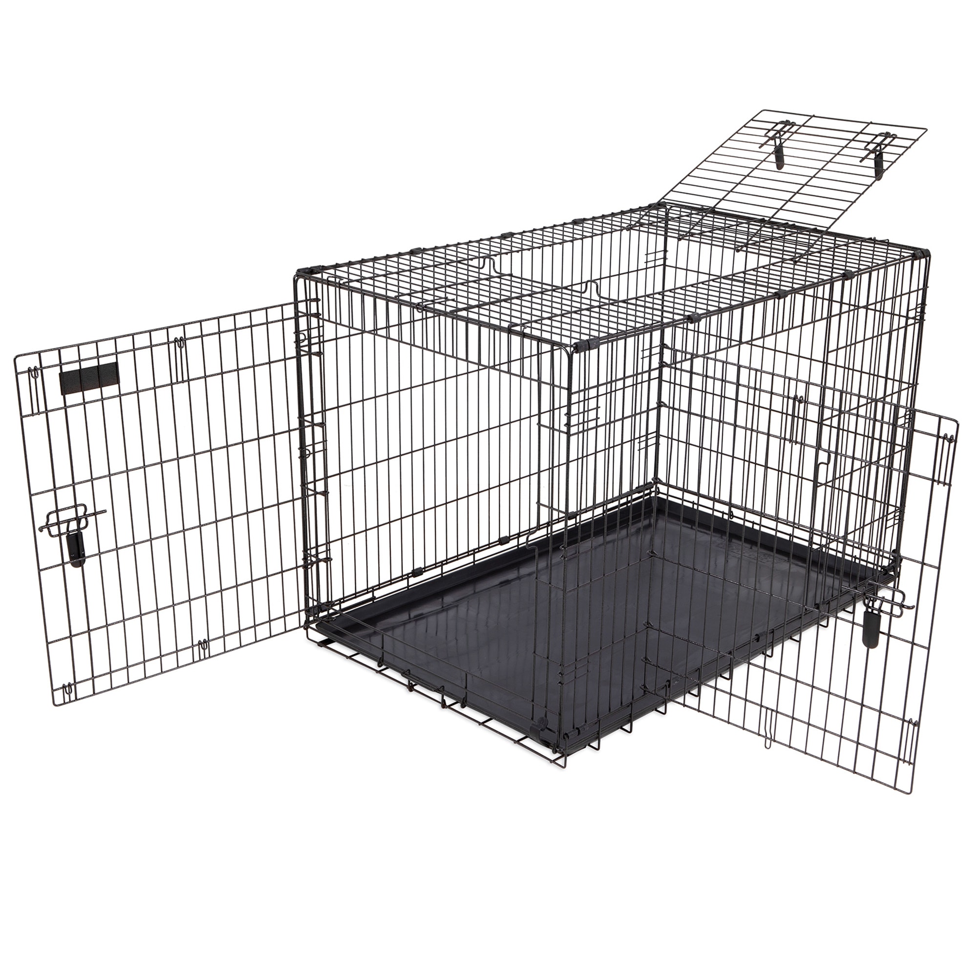 Precision Pet 5000 Elite 3 Door Great Crate in Black, 42" L X 28" W X