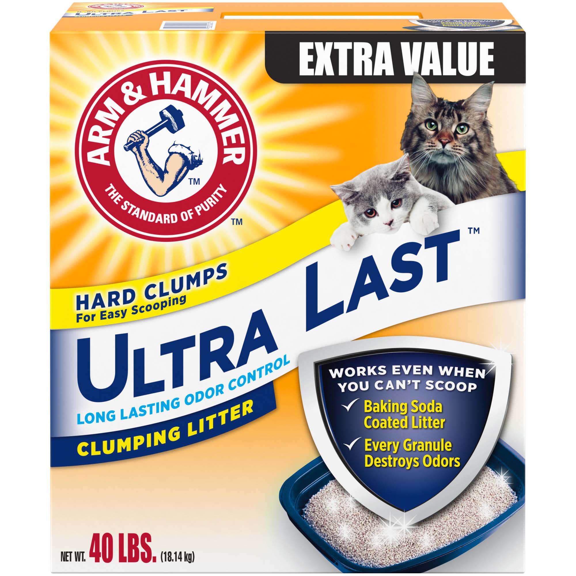 Arm Hammer Ultra Last Clumping Litter for Cats 40 lbs. Petco