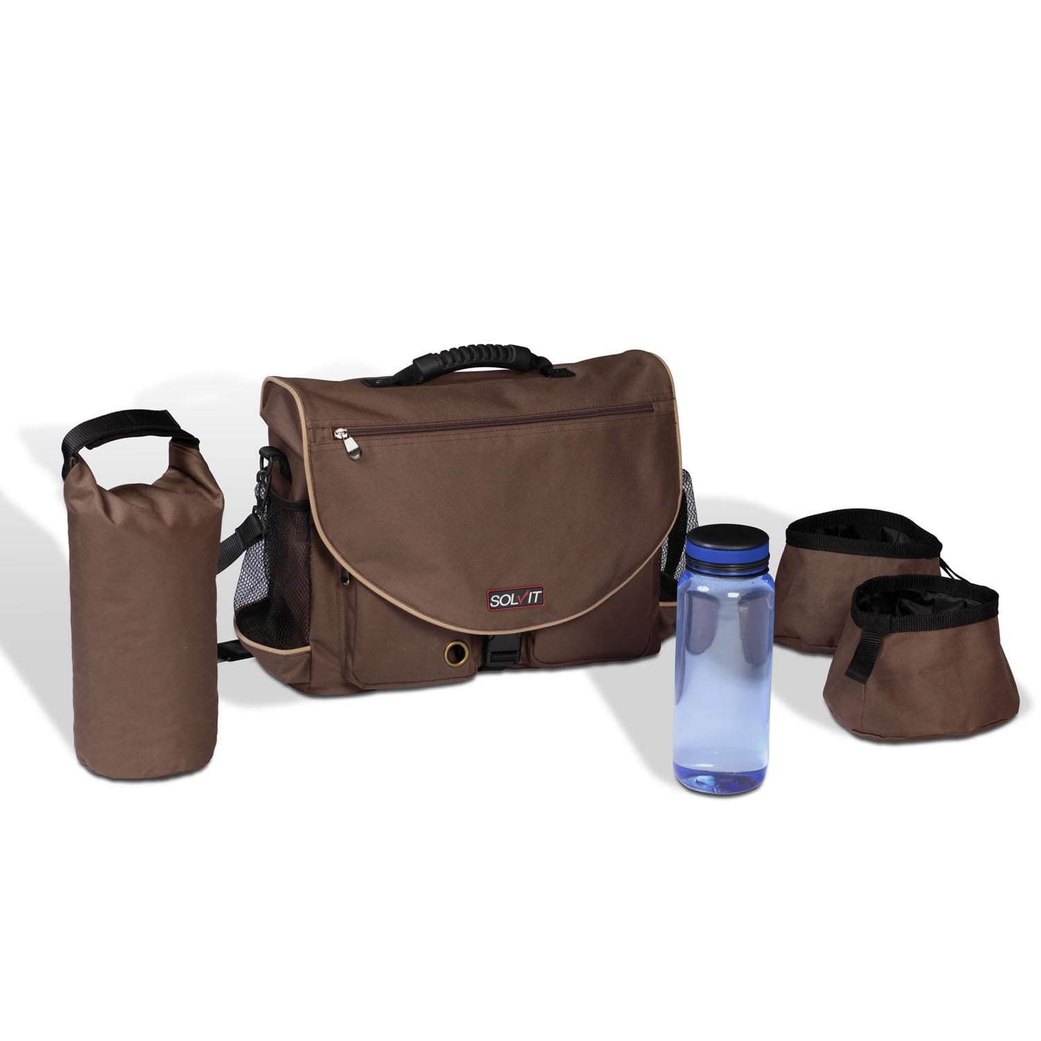 Solvit Homeaway Travel Organizer Kit for Pets, Large, Brown
