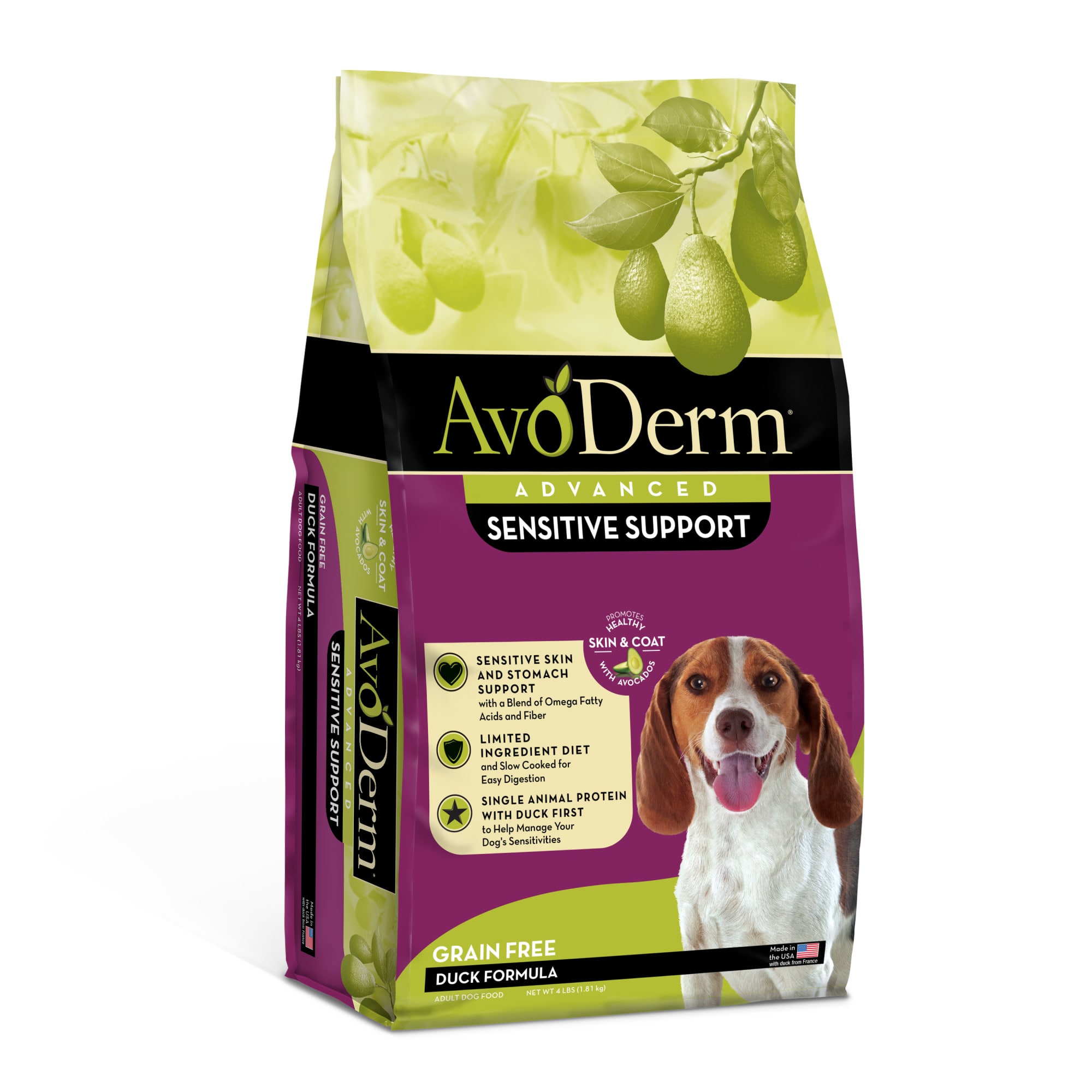 AvoDerm Advanced Sensitive Support Grain Free Duck Formula Dry