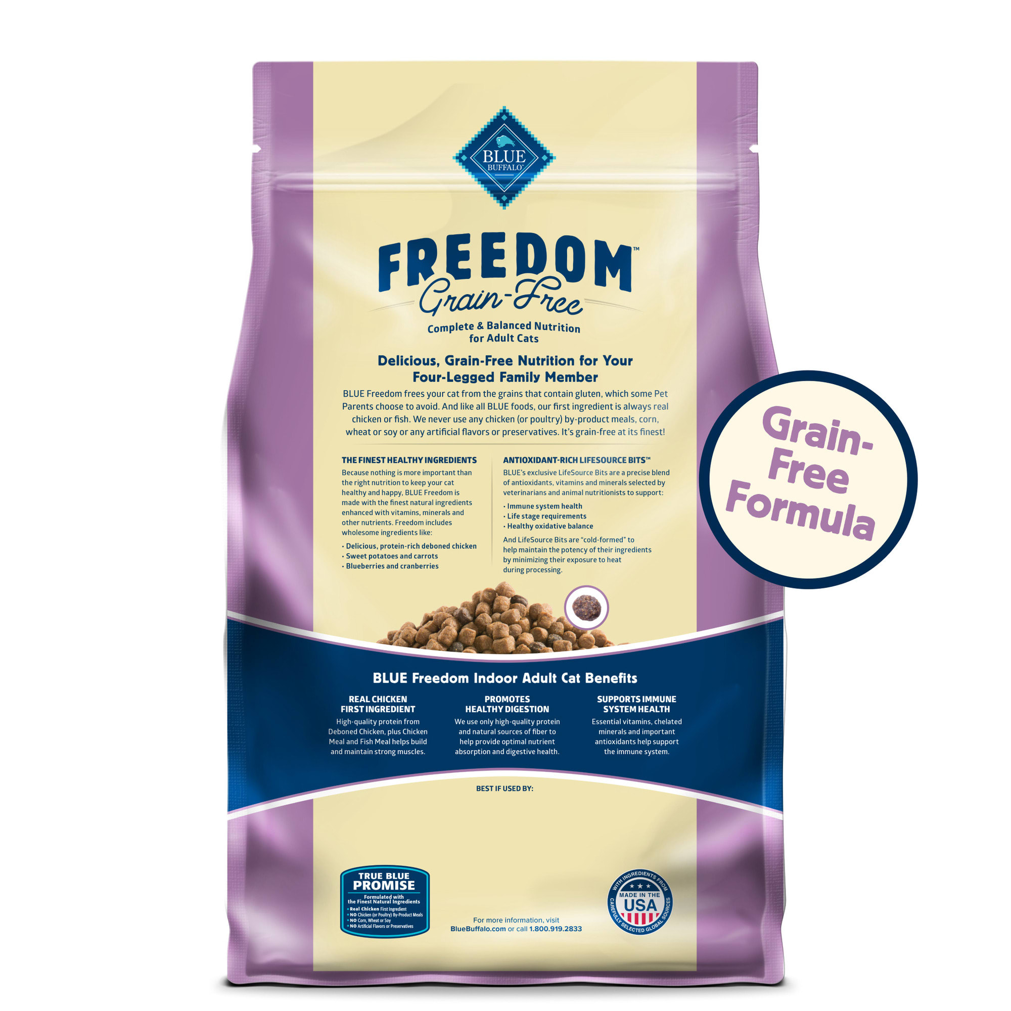 Blue Buffalo Freedom Grain Free Chicken Indoor Cat Food 11 lbs