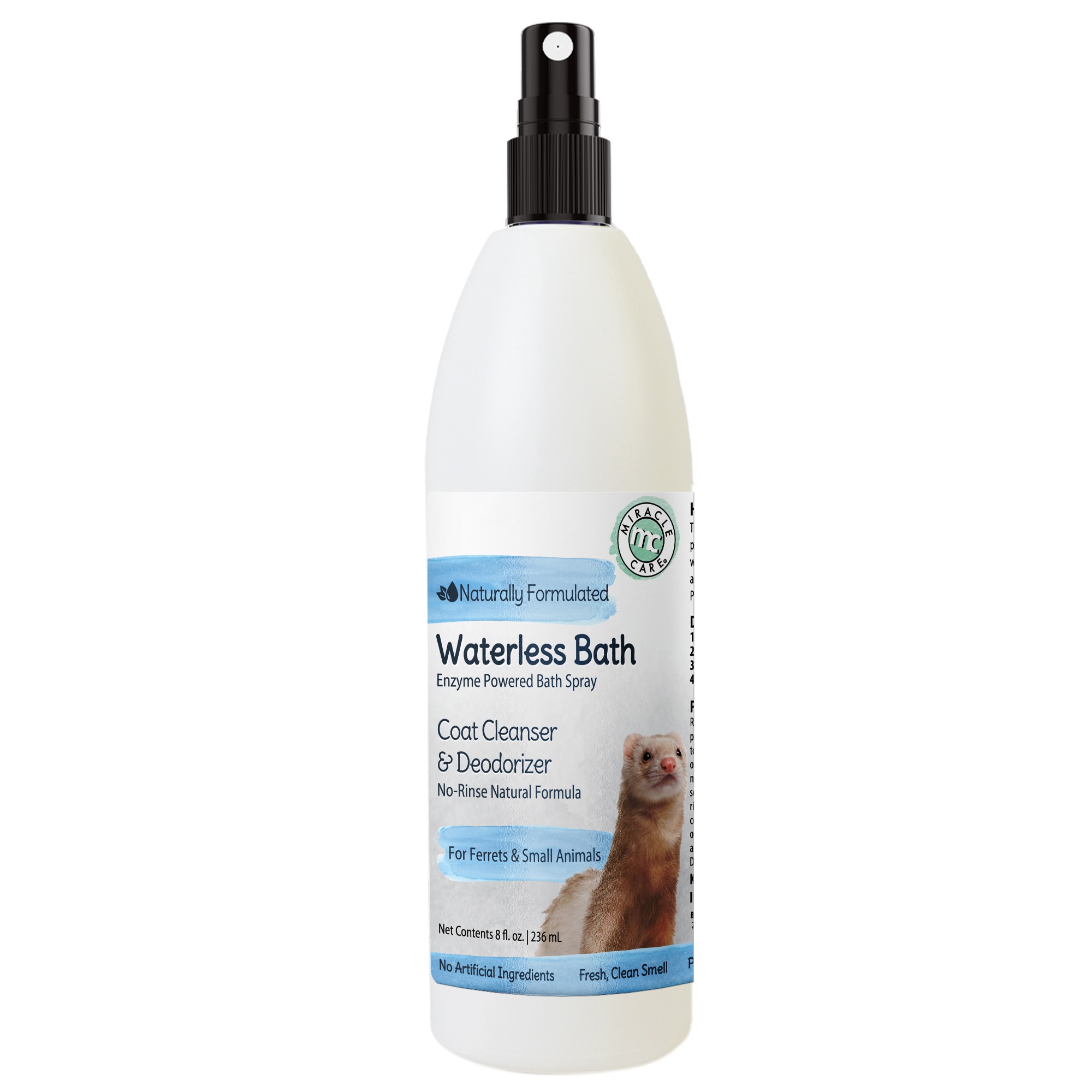 Miracle Care Waterless Bath for Ferrets & Small Animals, 8 fl. oz.