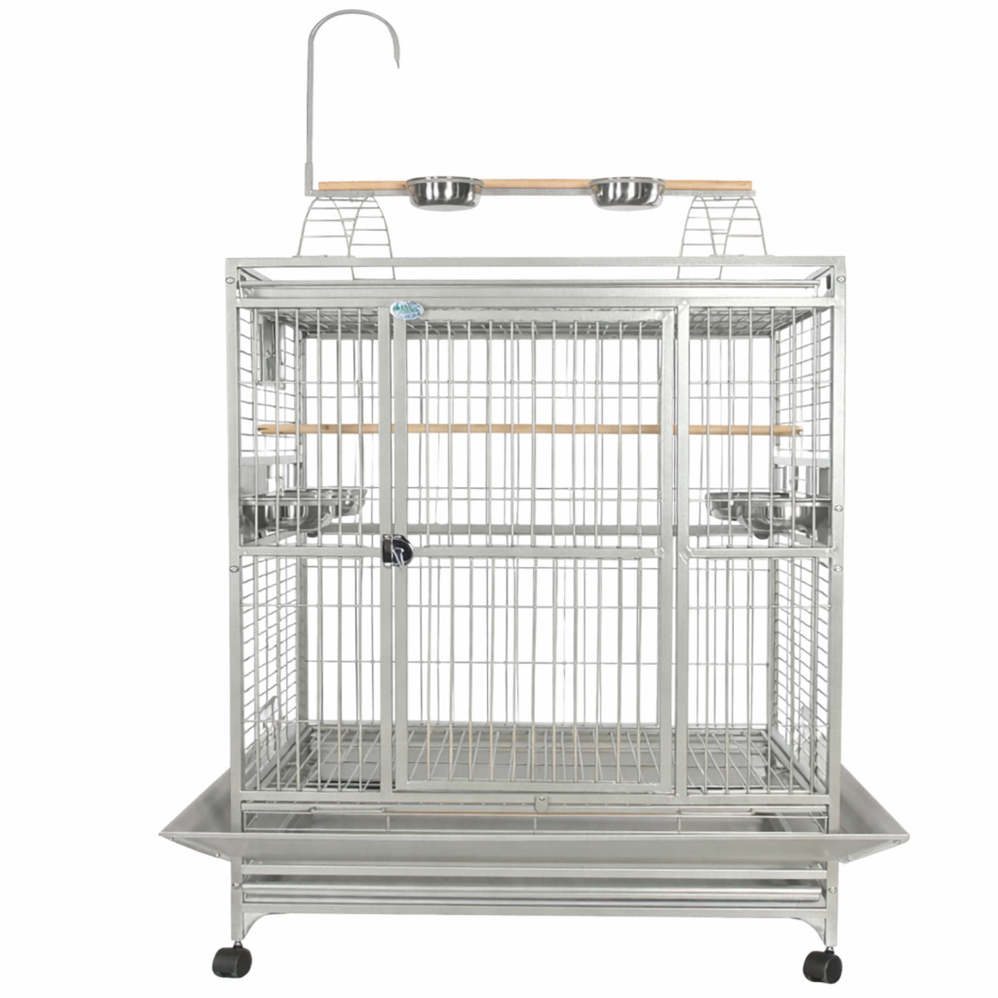A&E Cage Company 40" X 30" Play Top Bird Cage in Platinum | Petco