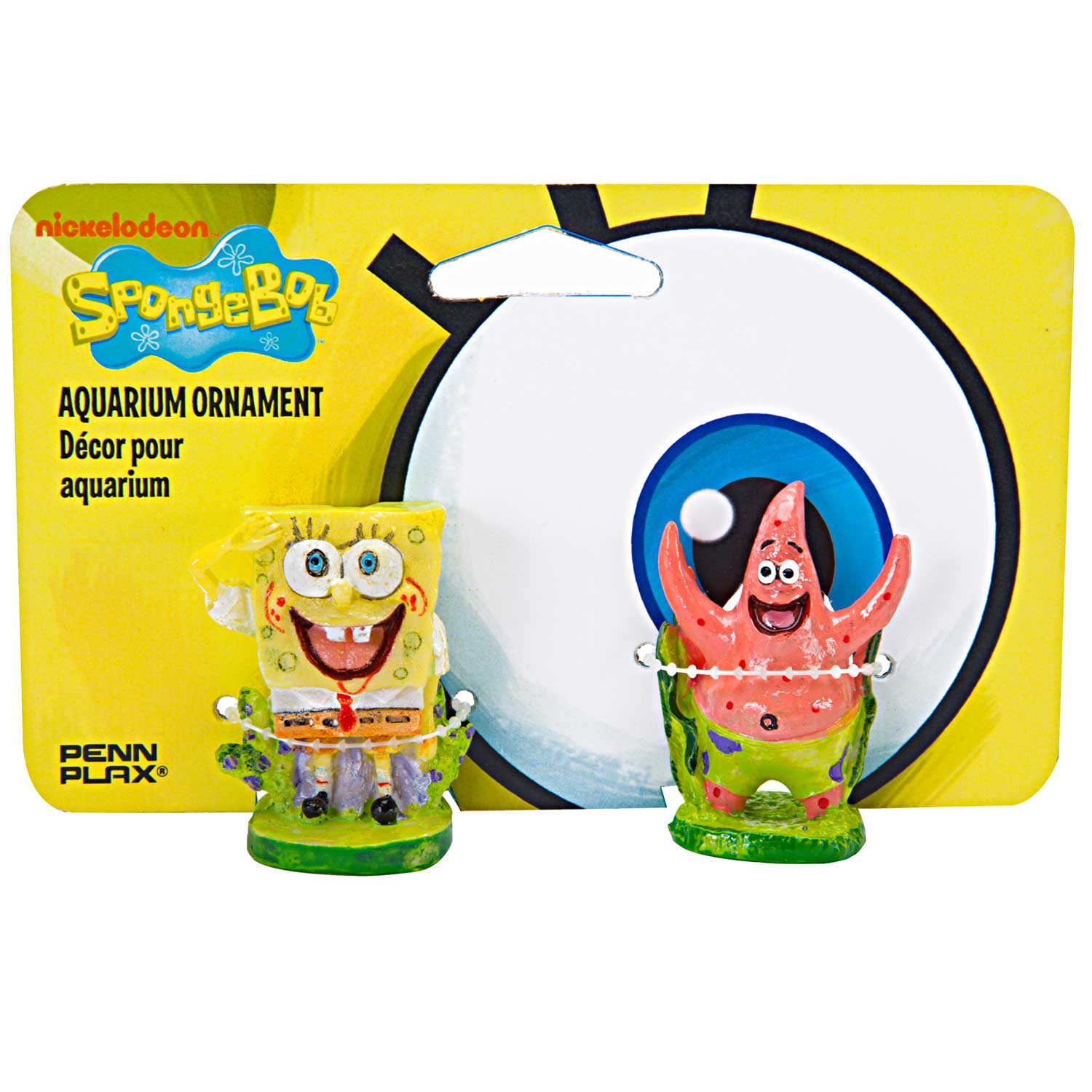 Penn Plax SpongeBob Patrick Aquarium Ornament Pack of 2