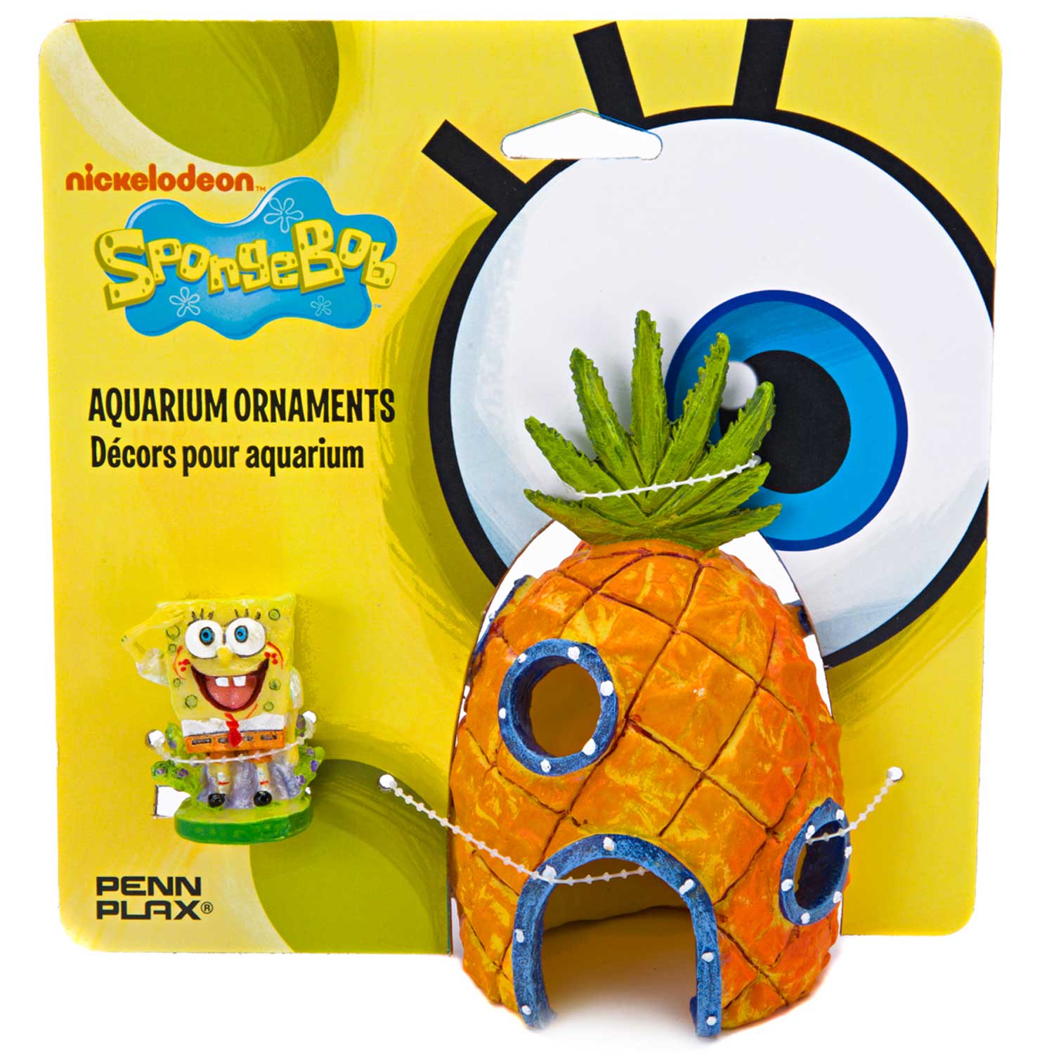 hetzelfde Collega zich zorgen maken Penn Plax SpongeBob & Pineapple House Aquarium Ornament, Pack of 2  ornaments | Petco