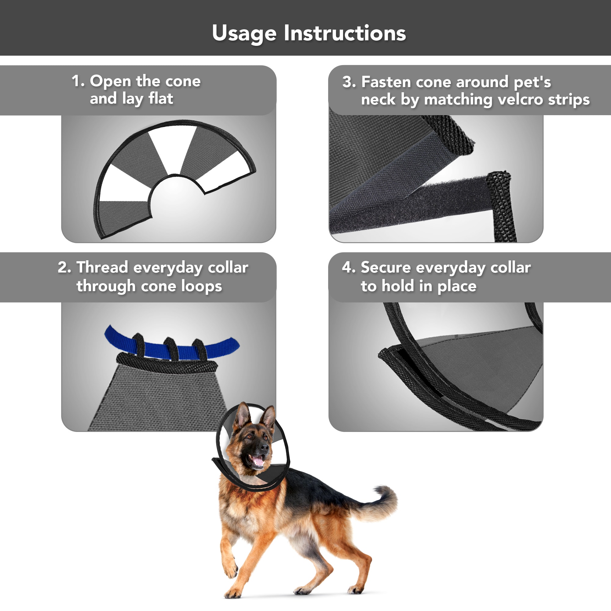 Zen Pet ZenCone Soft Recovery Collar for Dogs Large Petco