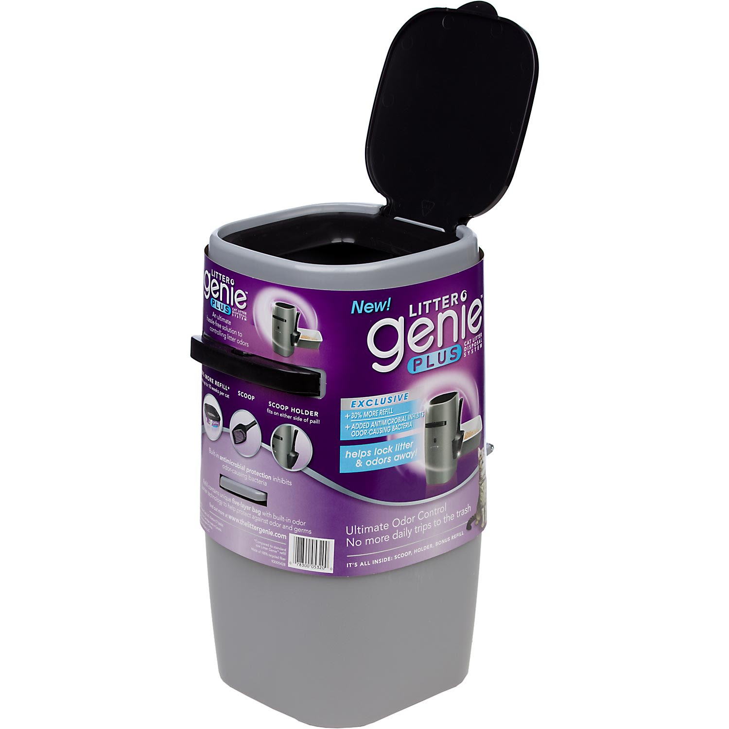 litter-genie-plus-cat-litter-disposal-system-in-silver-8-l-x-8-w-x