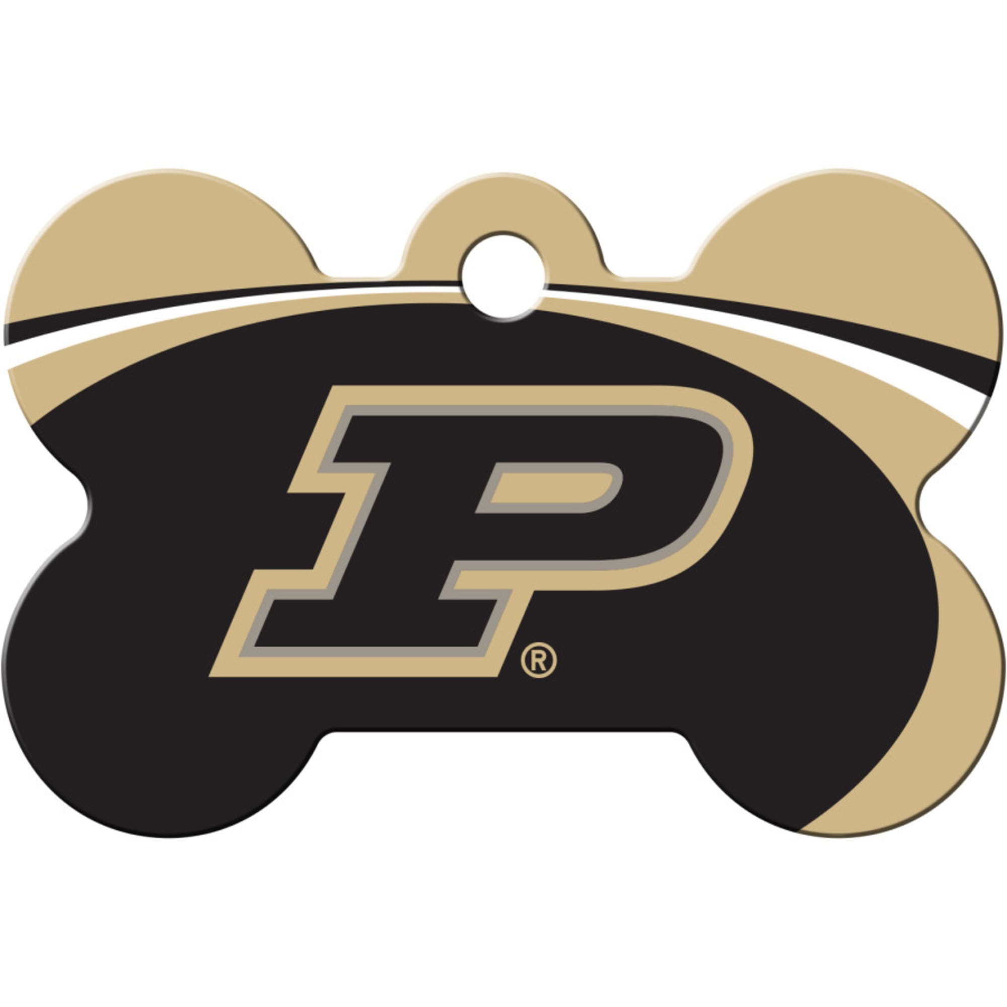 Quick-Tag Purdue NCAA Bone Personalized Engraved Pet ID Tag, 1 1/2