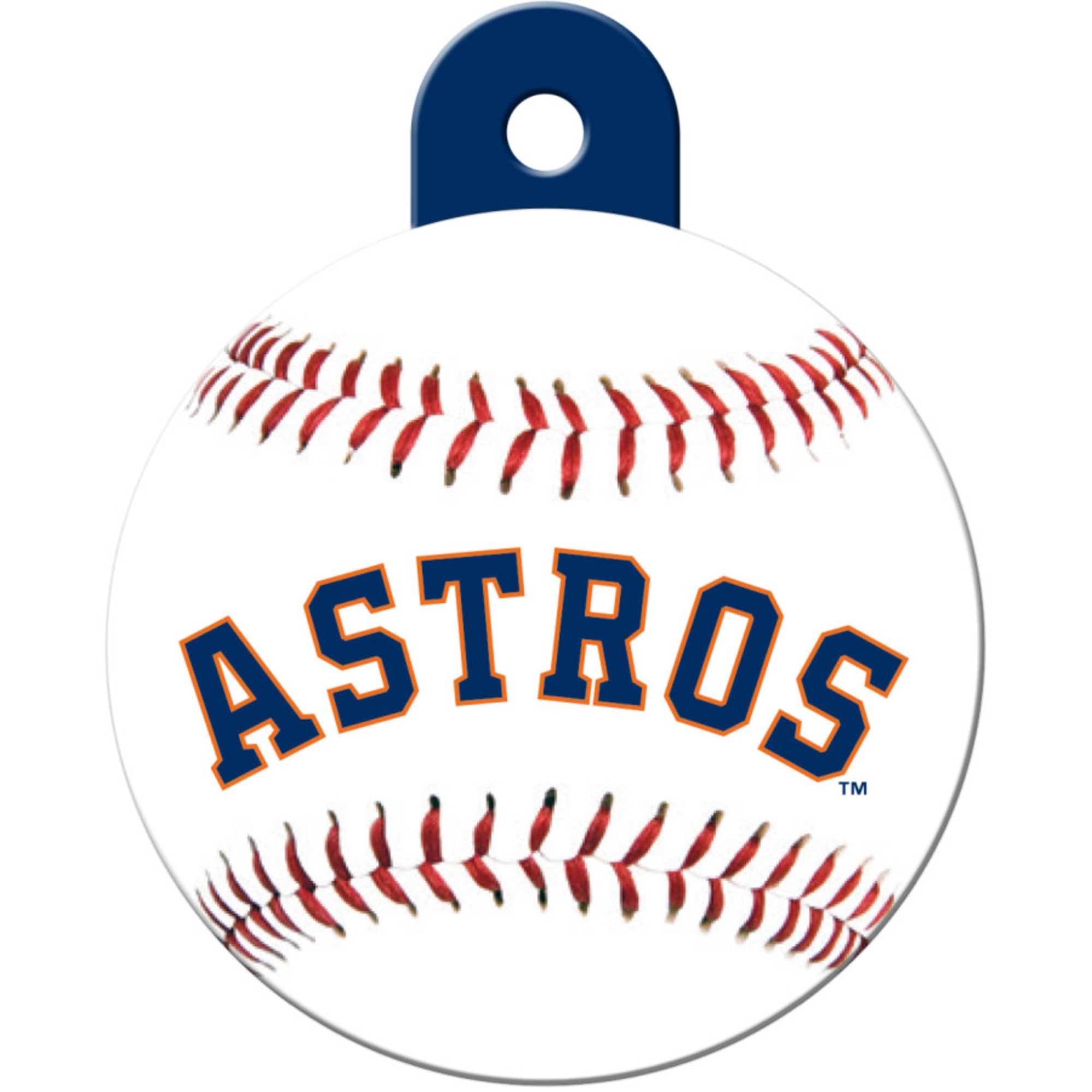 QuickTag Houston Astros MLB Personalized Engraved Pet ID Tag, 1 1/4" W