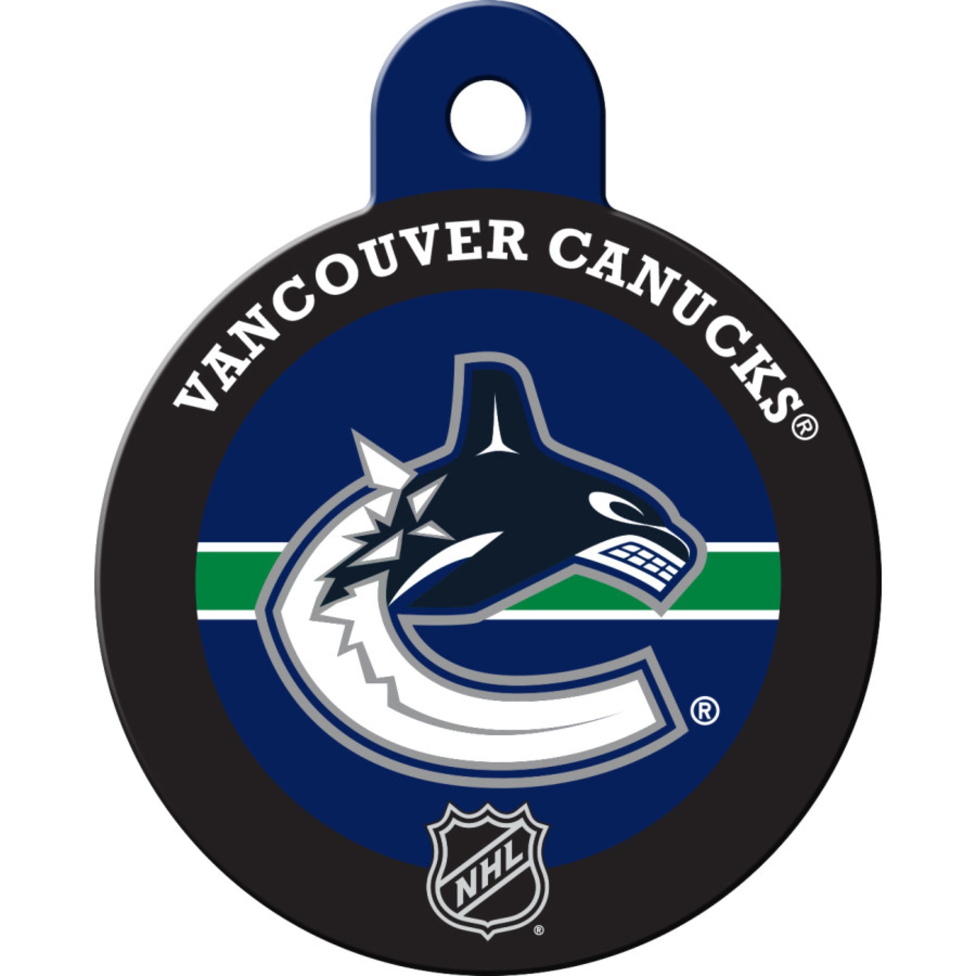 Quick-Tag Vancouver Canucks NHL Personalized Engraved Pet ID Tag, 1 1/4/