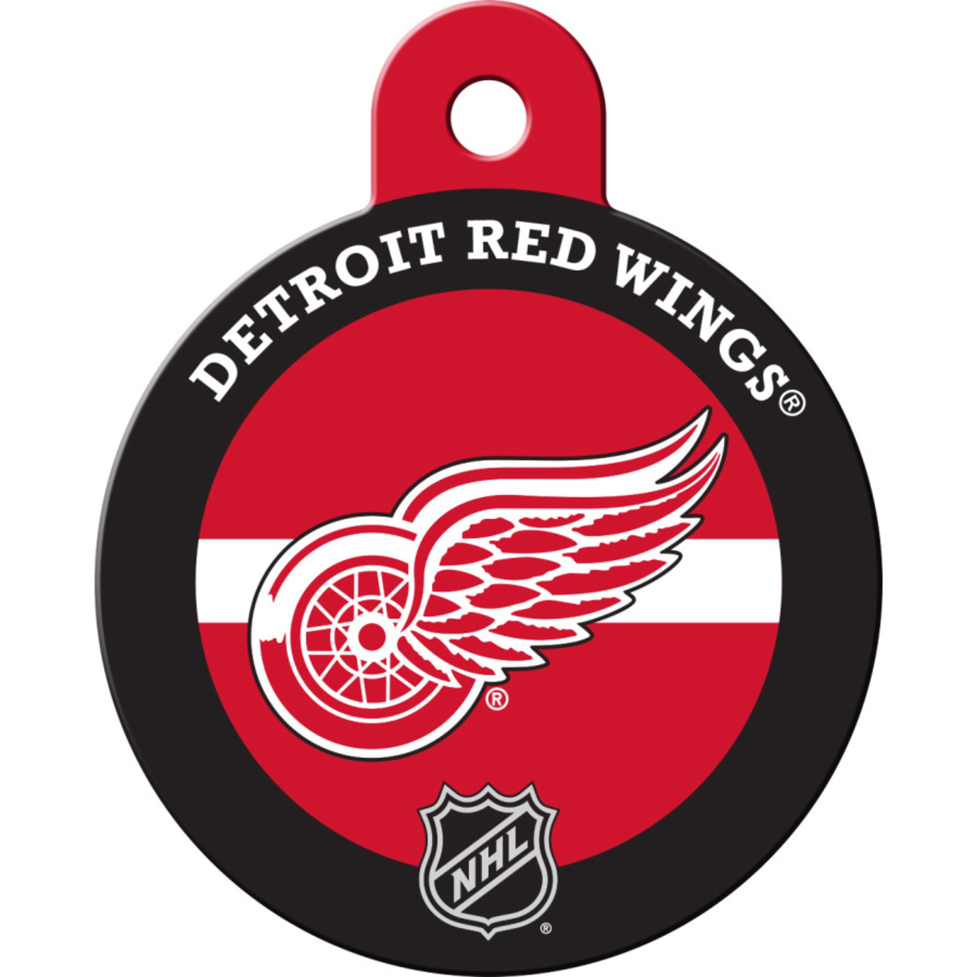 Quick-Tag Detroit Red Wings NHL Personalized Engraved Pet ID Tag, 1 1/4 W  X 1 1/2 H