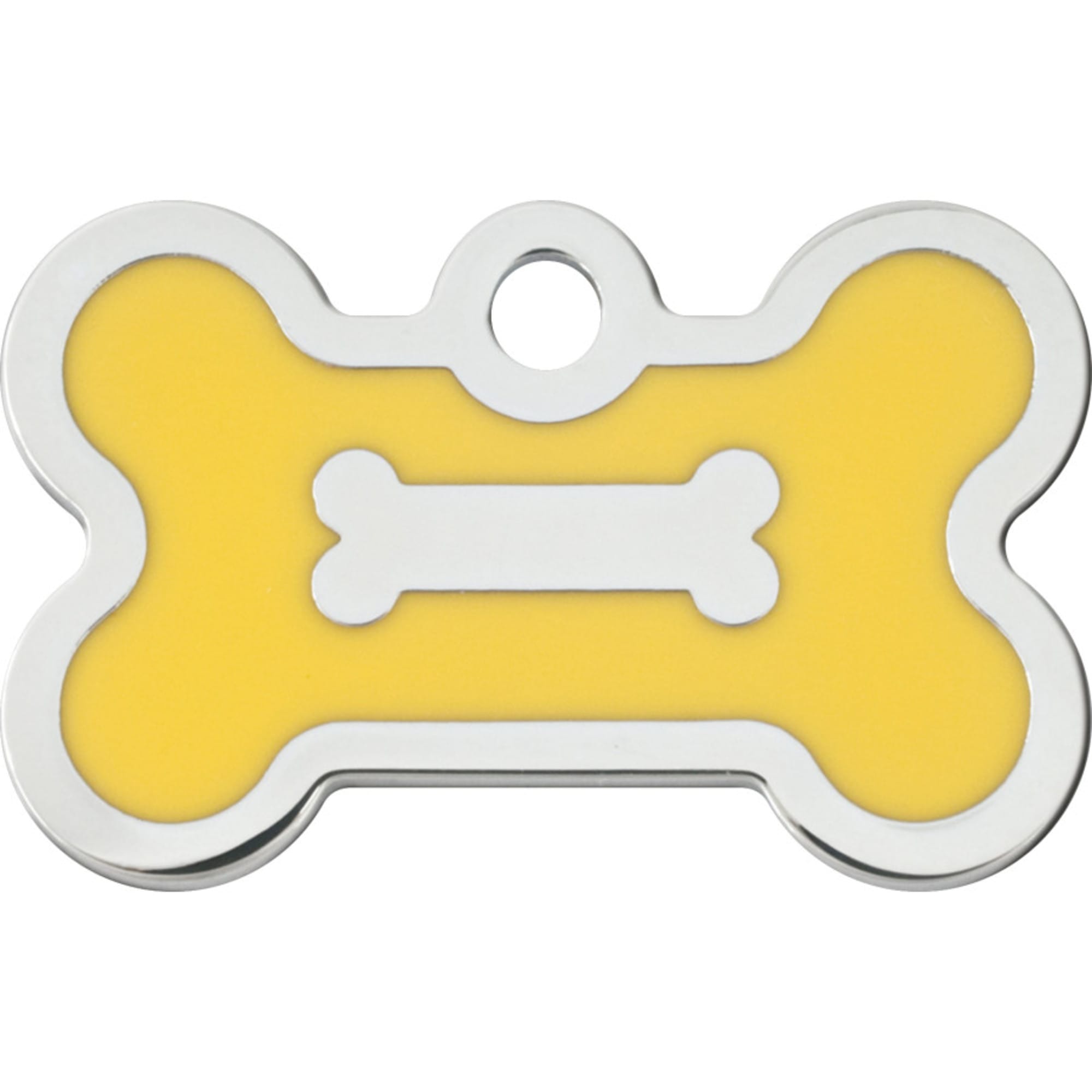 Quick-Tag Large Gold Bone Personalized Engraved Pet ID Tag