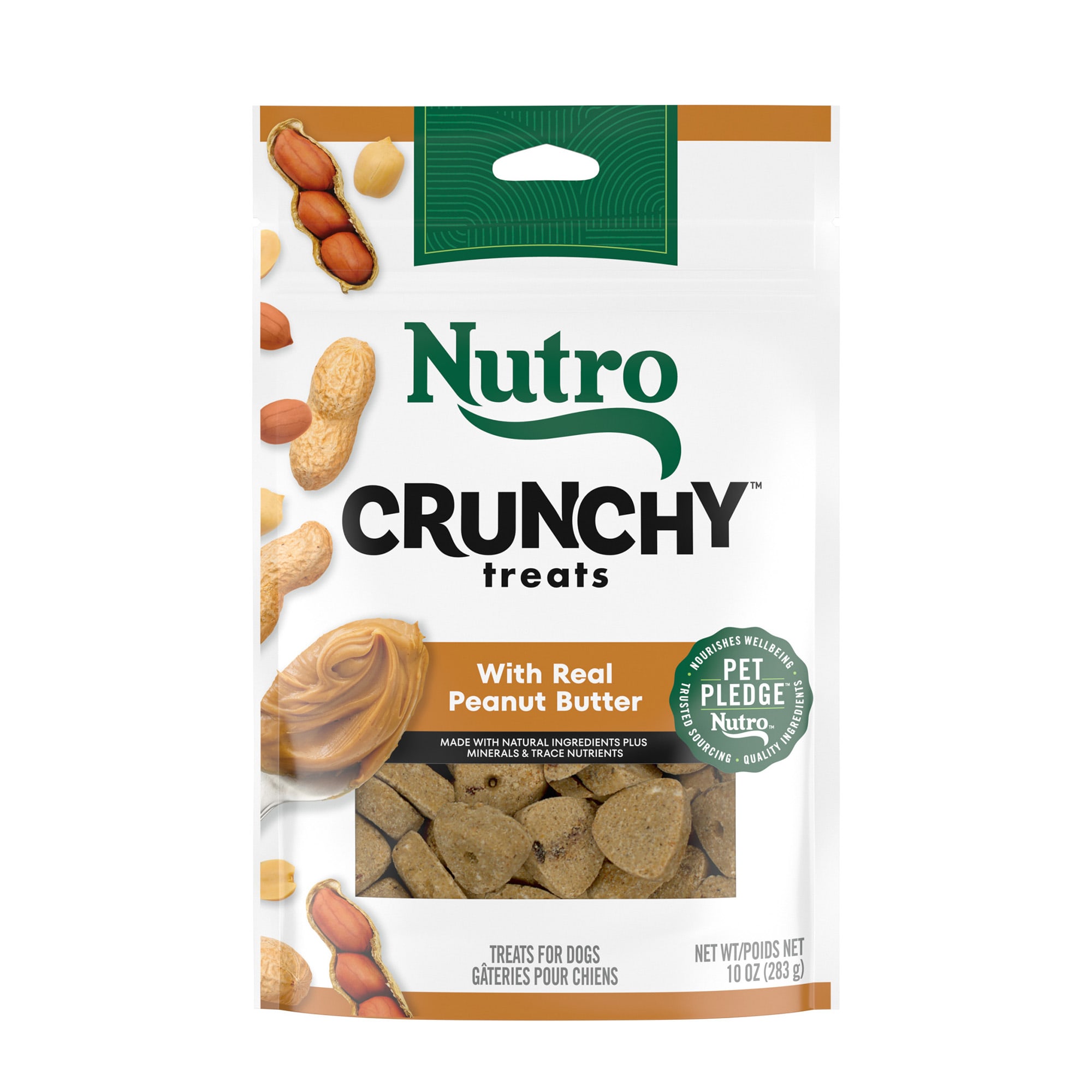 Nutro Crunchy Treats With Real Peanut Butter Dog Treats 10 oz