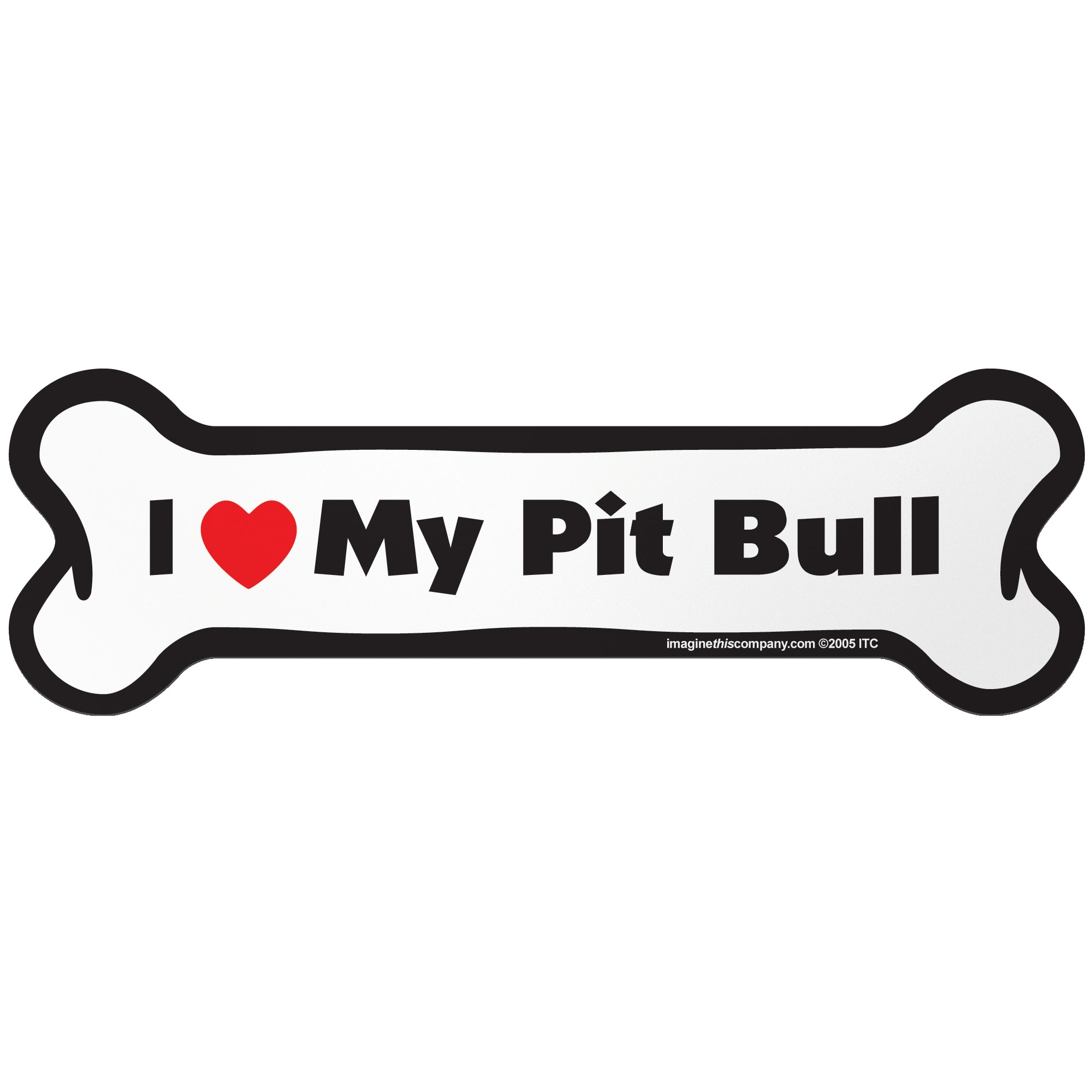 I Love My Pitbull Pawprint Car Magnet By Magnet Me Up 5" Paw Print 