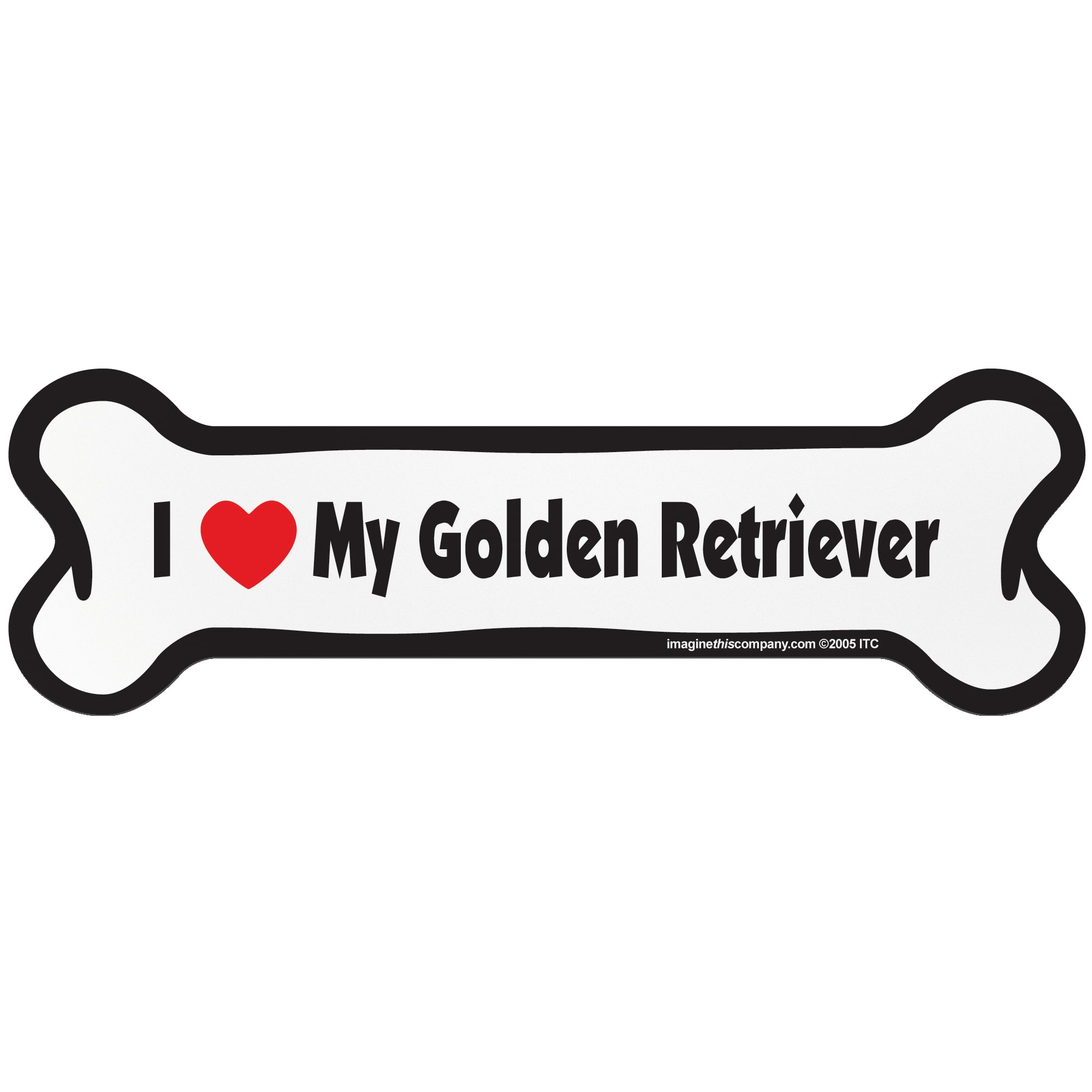 More Dog Bone Magnet: I Love My Golden RetrieverCars Trucks GIANT SIZE!! 