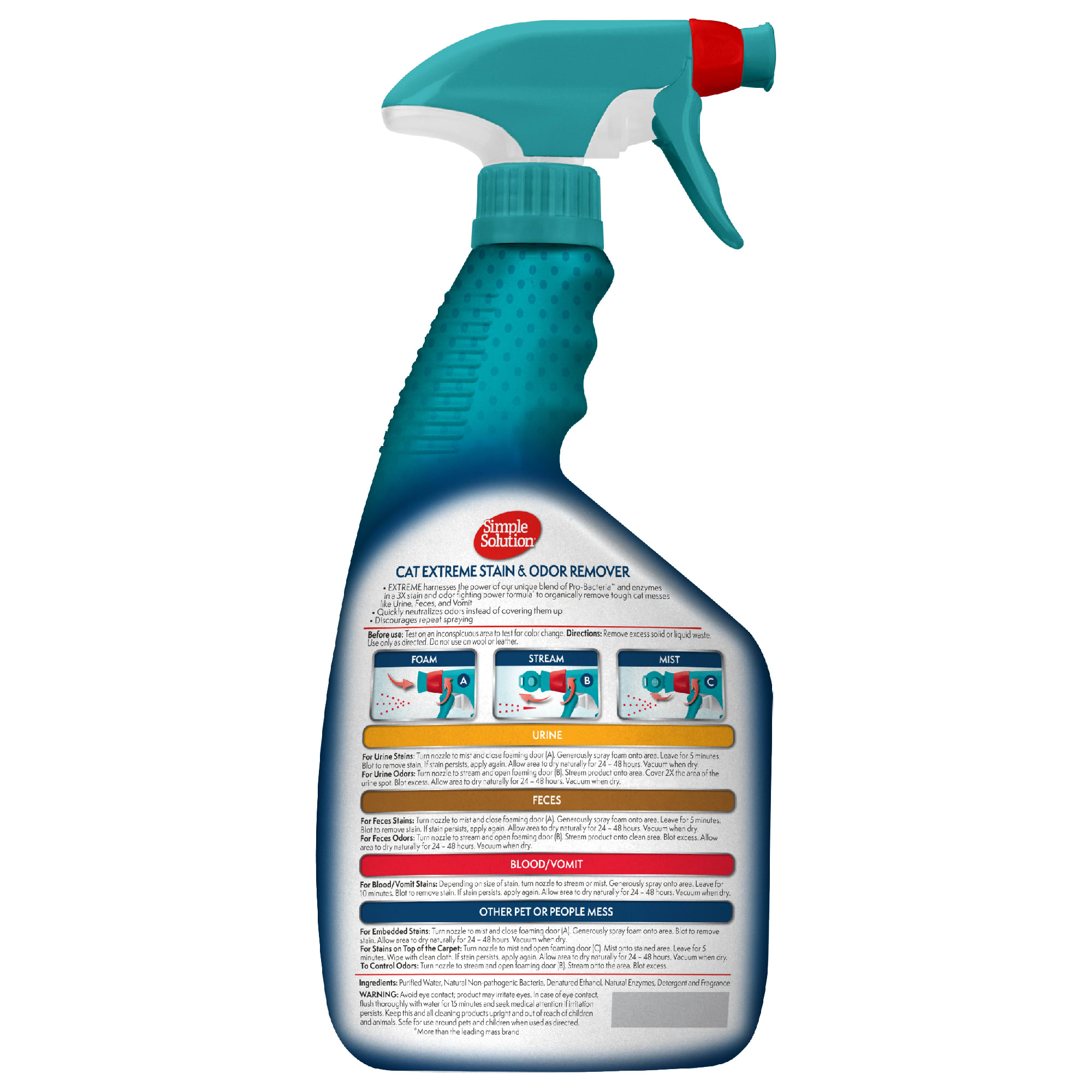 Simple Solution Extreme Stain and Odor Remover for Cats 32 fl. oz. Petco