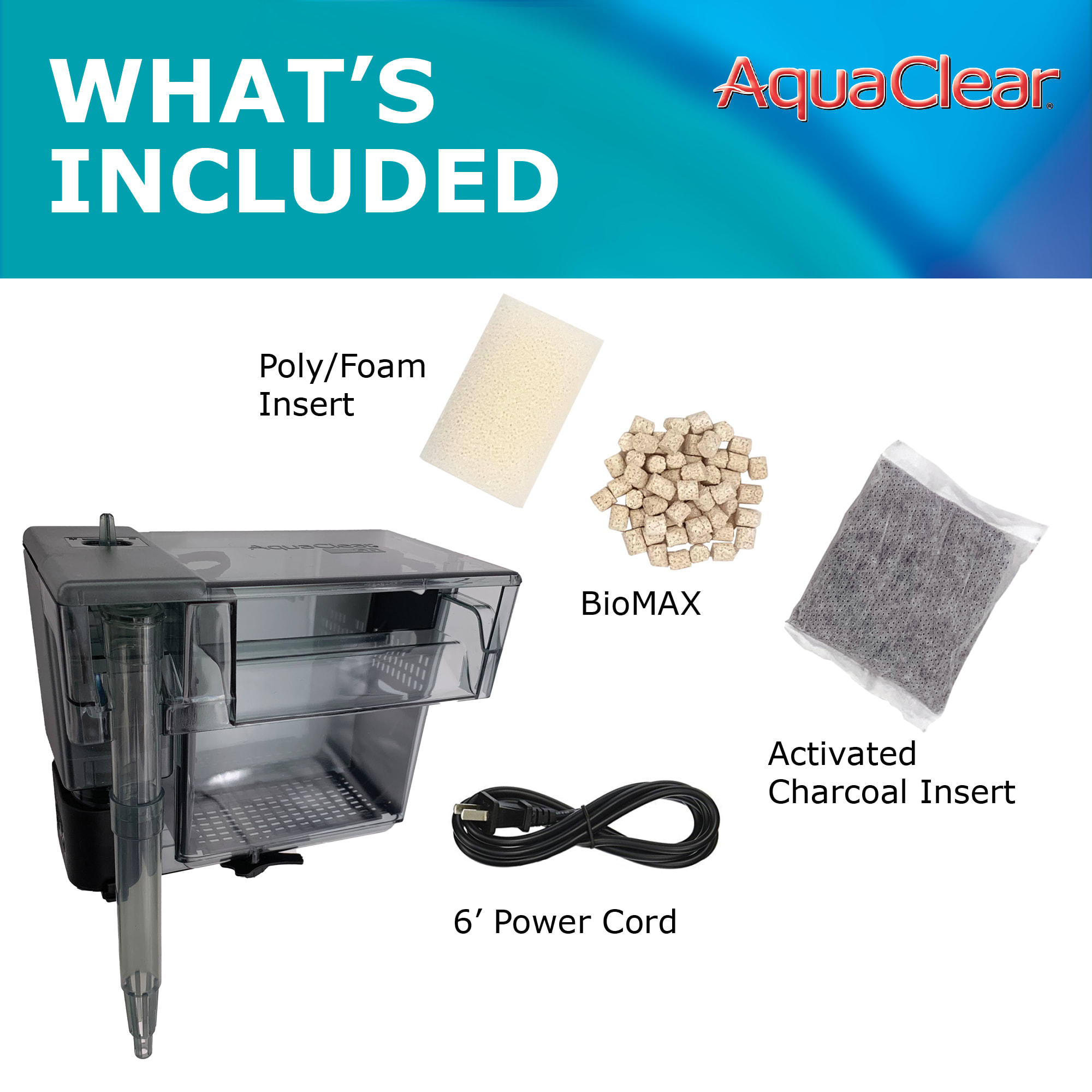 Fluval AquaClear 50 Quiet Efficient Aquarium Filter