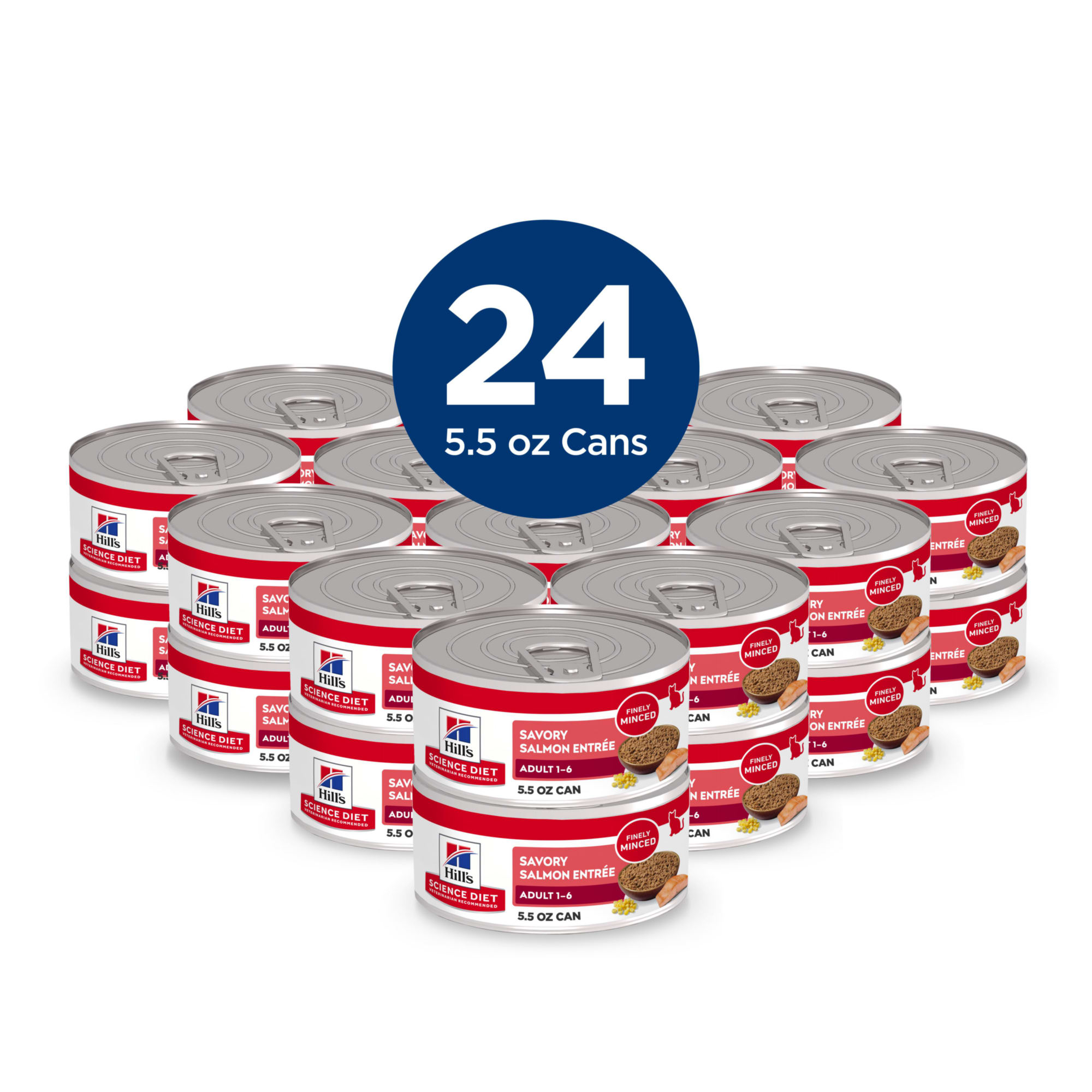 Hill's Science Diet Adult Salmon Canned Cat Food, 5.5 oz. 24 Ct