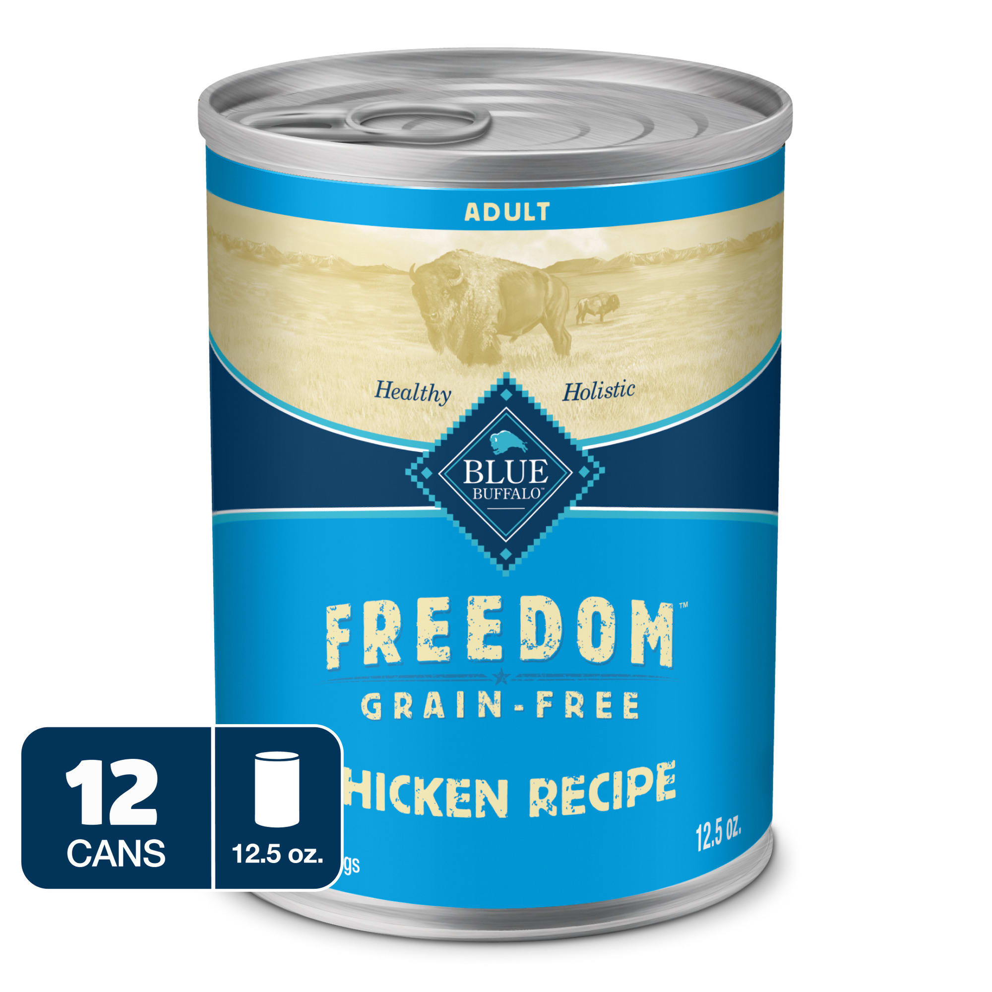 Blue Buffalo Freedom Natural Grain-Free, Chicken Recipe, Wet Dog Food ...