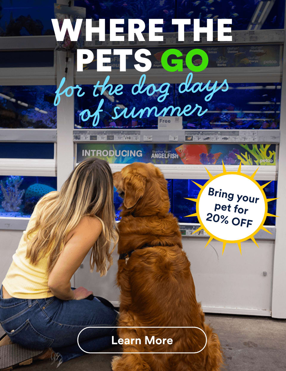 Where the pets go for the dog days of summer...for snackies + scratchies...to find a new toy...to make new friends. Bring your pet for 20% OFF. Learn More.