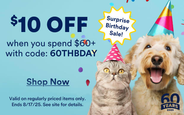 Surprise Birthday Sale! $10 OFF when you spend $60+ with code: 60THBDAY <<Shop Now>> Valid only on regularly priced items only. Ends 8/17/25. See site for details.