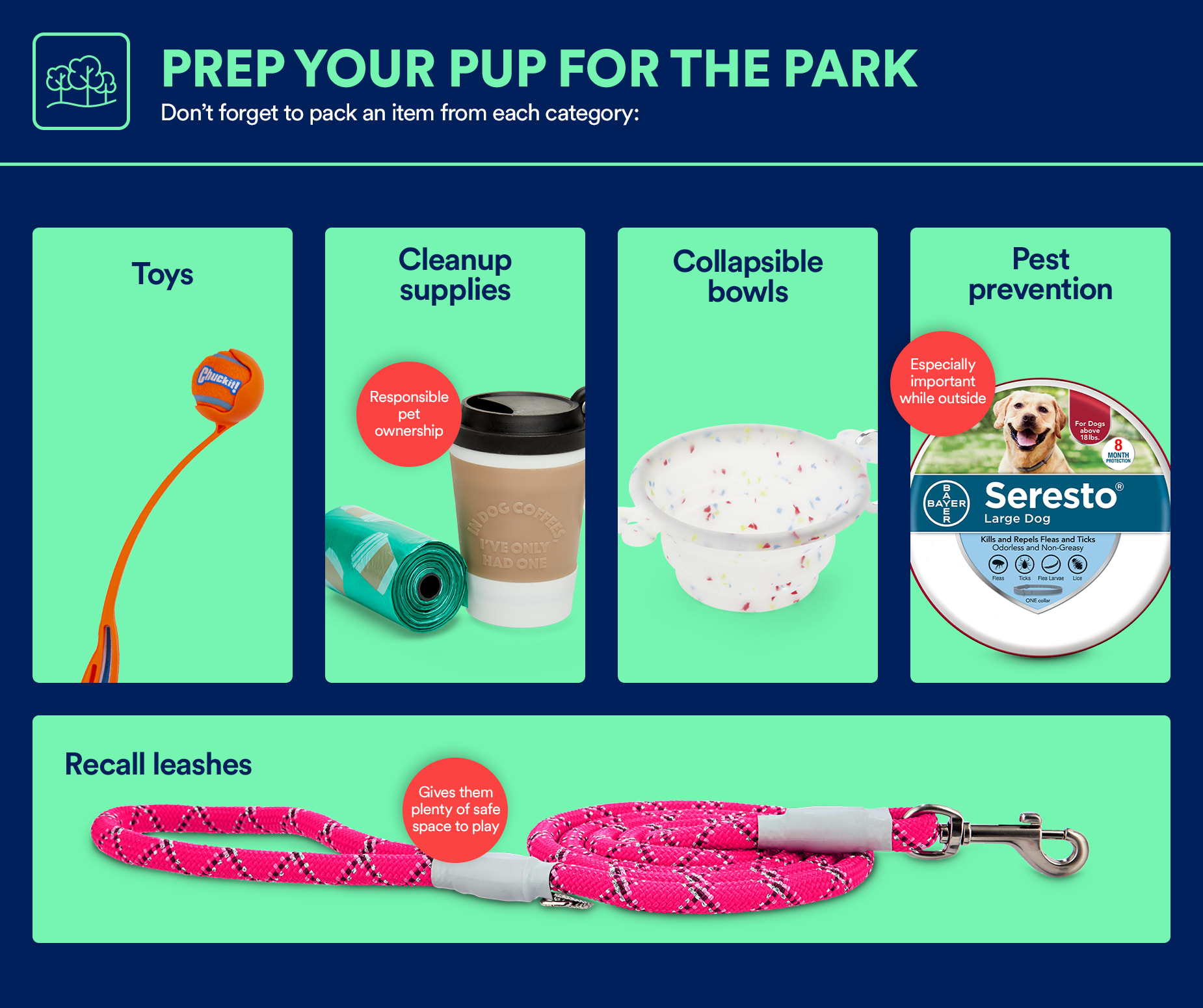 Dog park packing list