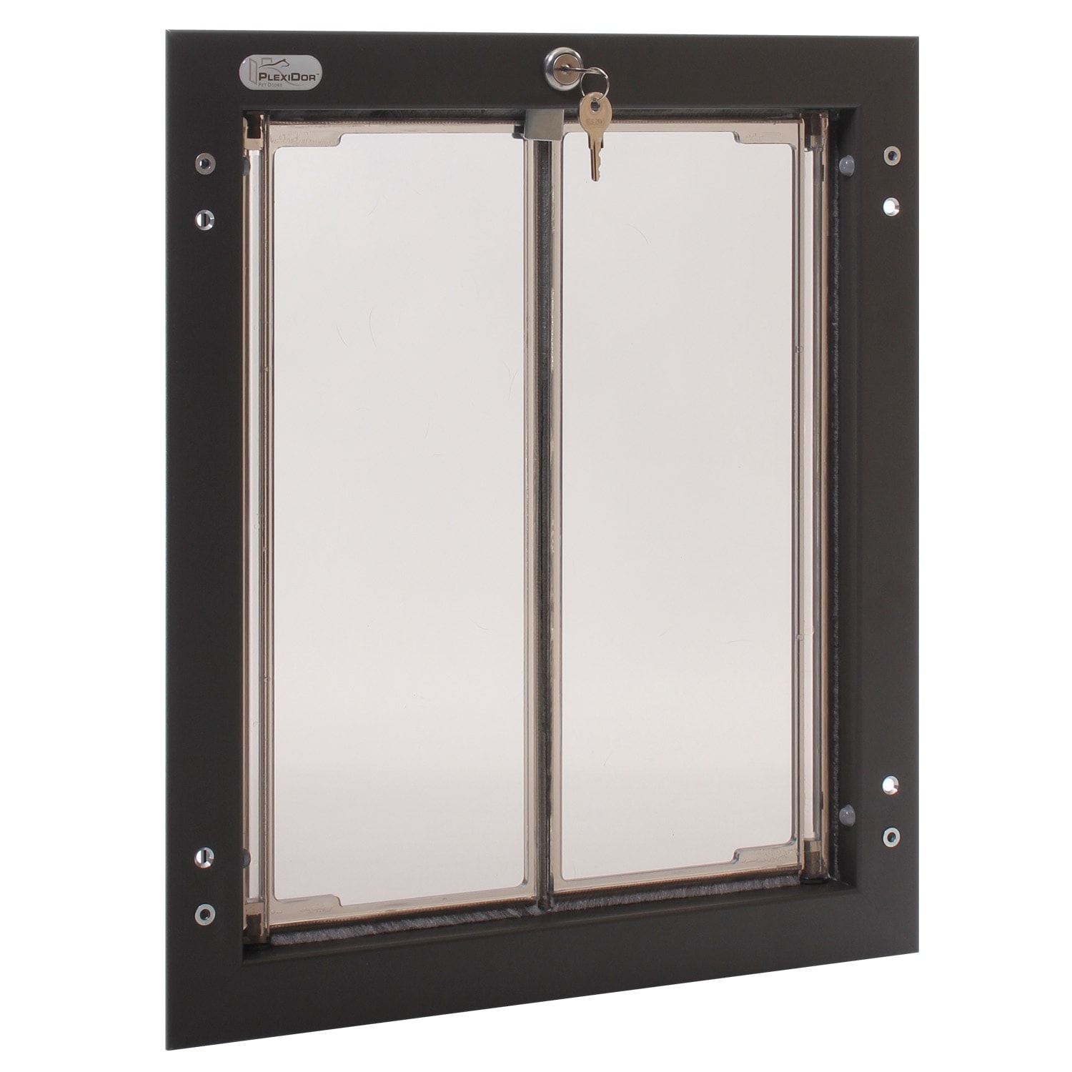 PlexiDor Door Mount Pet Door in Bronze, Large Petco