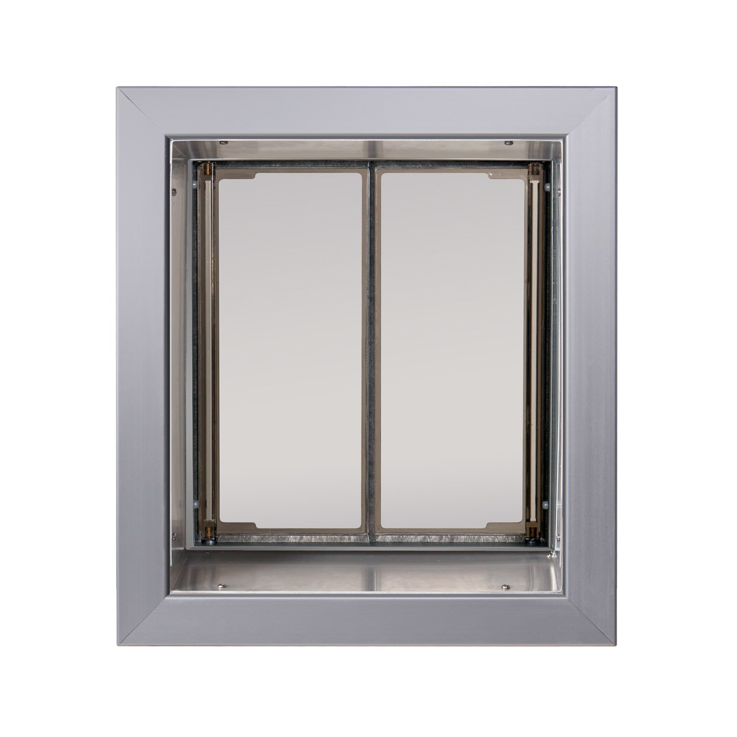PlexiDor Wall Mount Pet Door in Silver, Medium Petco