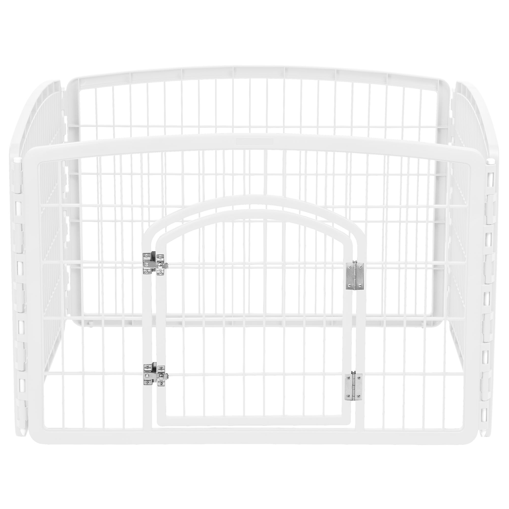 UPC 762016440163 product image for Iris White Four Panel Pet Containment and Exercise Pen with Door | upcitemdb.com