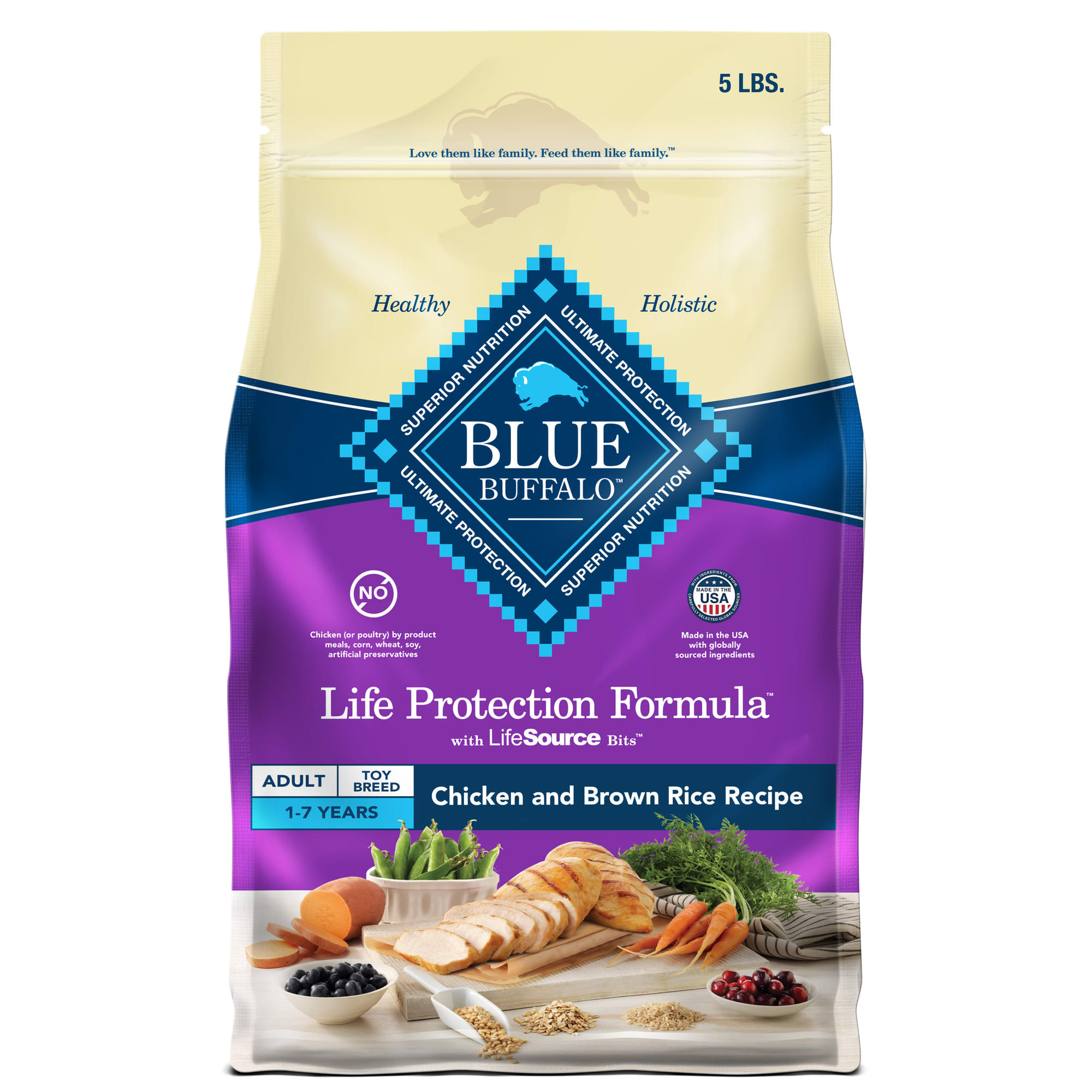 Blue Buffalo Blue Life Protection Chicken Rice Formula Small Breed Dry Dog Food 15 lbs. Petco